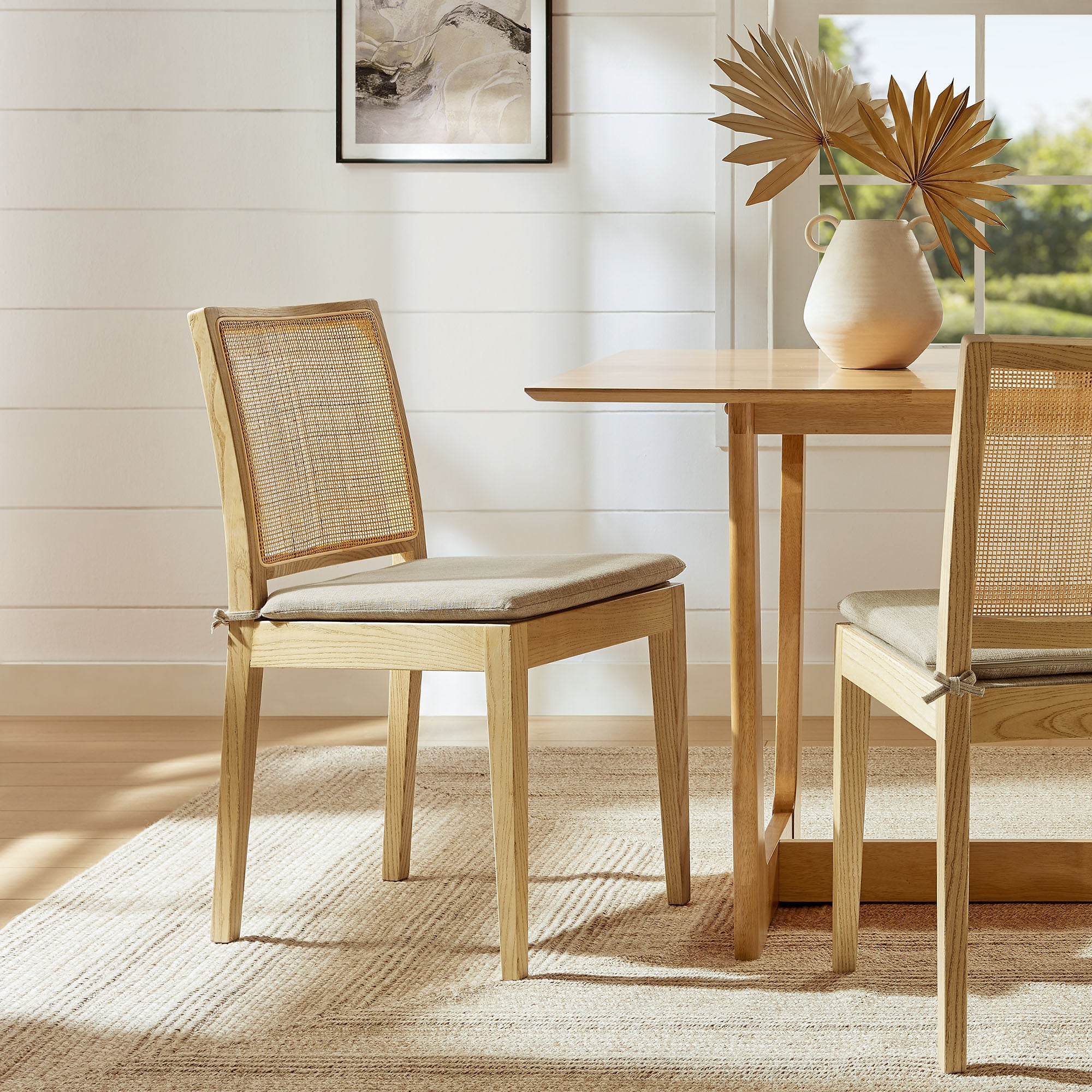 Modway Ovard Wood and Rattan Dining Chair