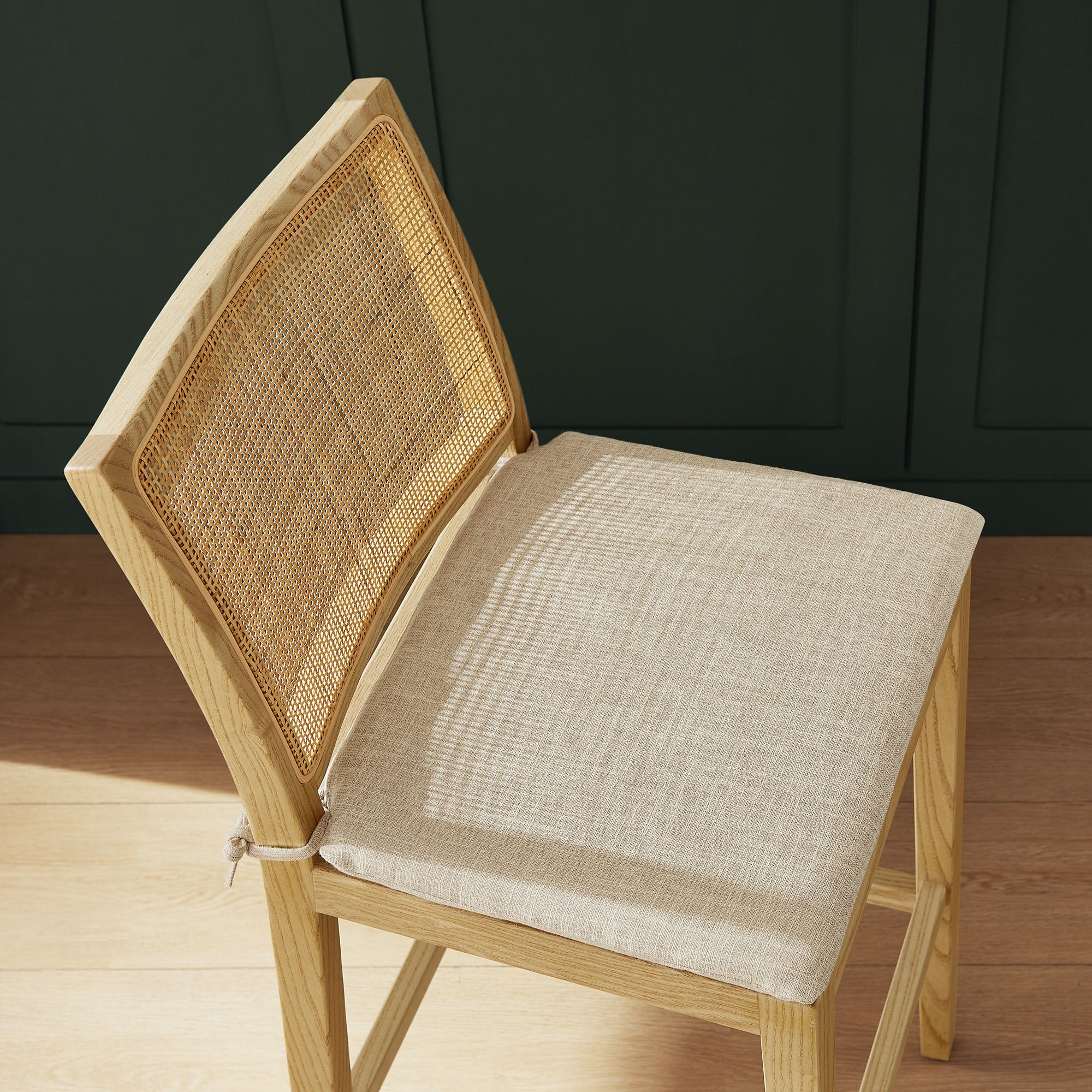 Modway Ovard Wood and Rattan Bar Stool