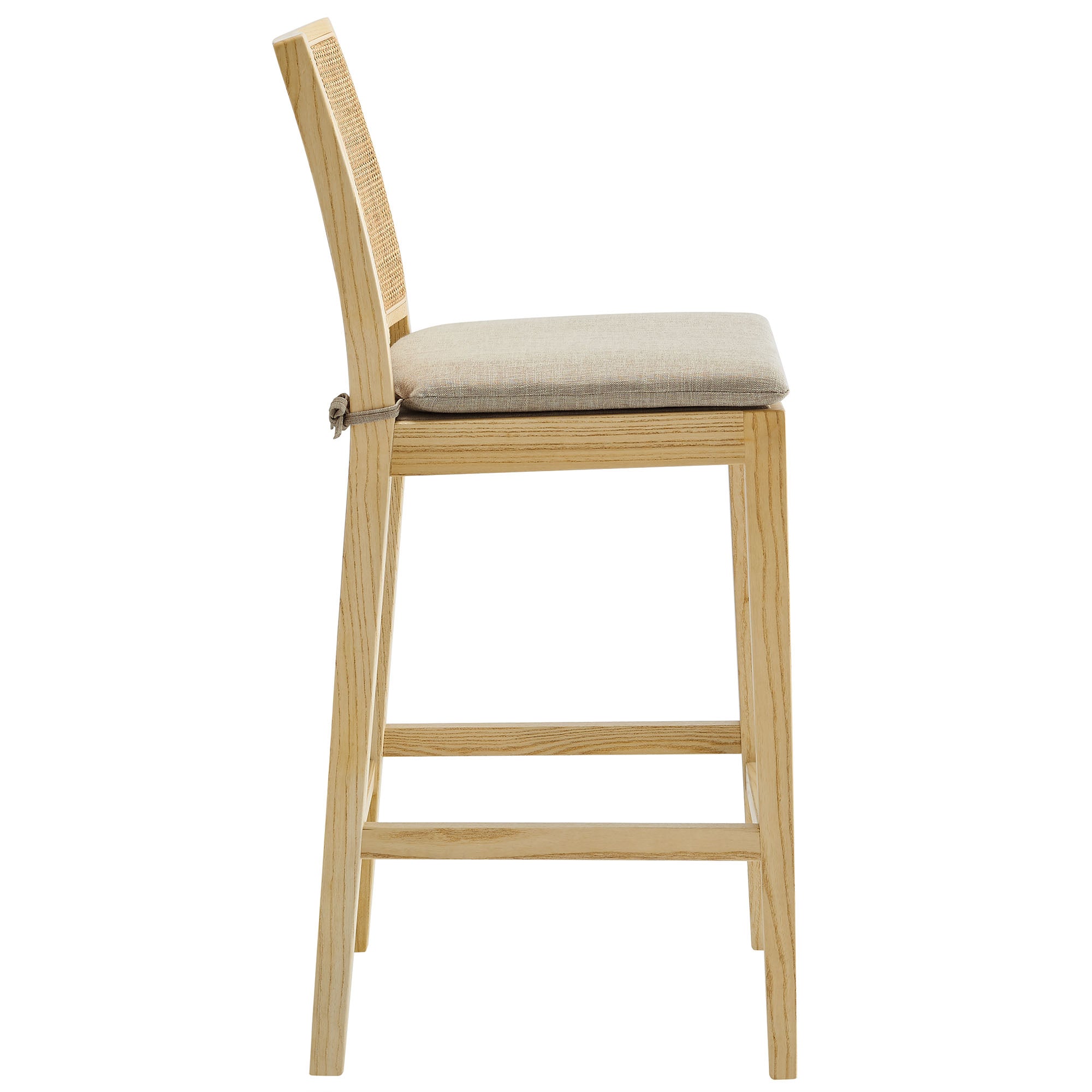 Modway Ovard Wood and Rattan Counter Stool