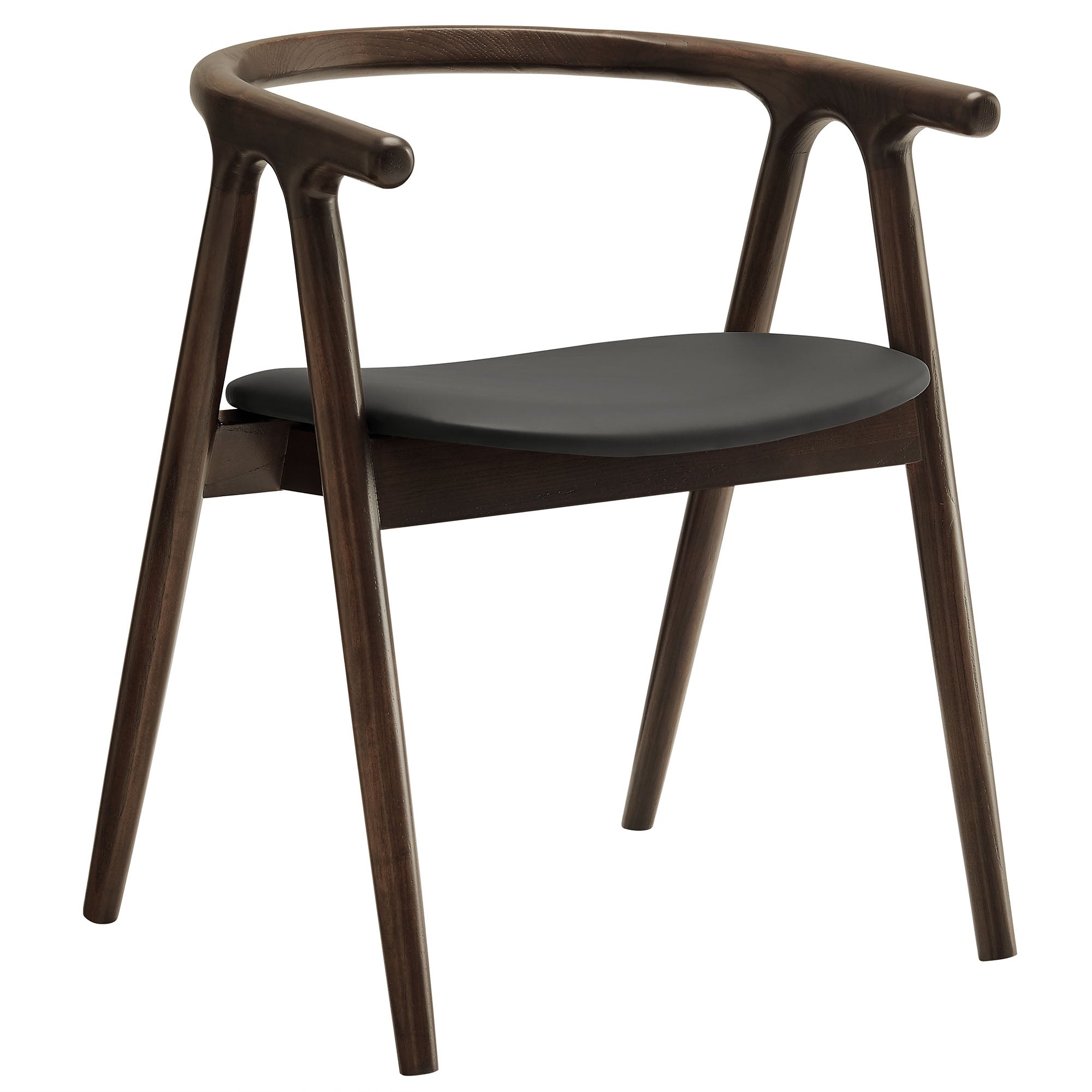 Modway Henry Vegan Leather and Wood Dining Chair