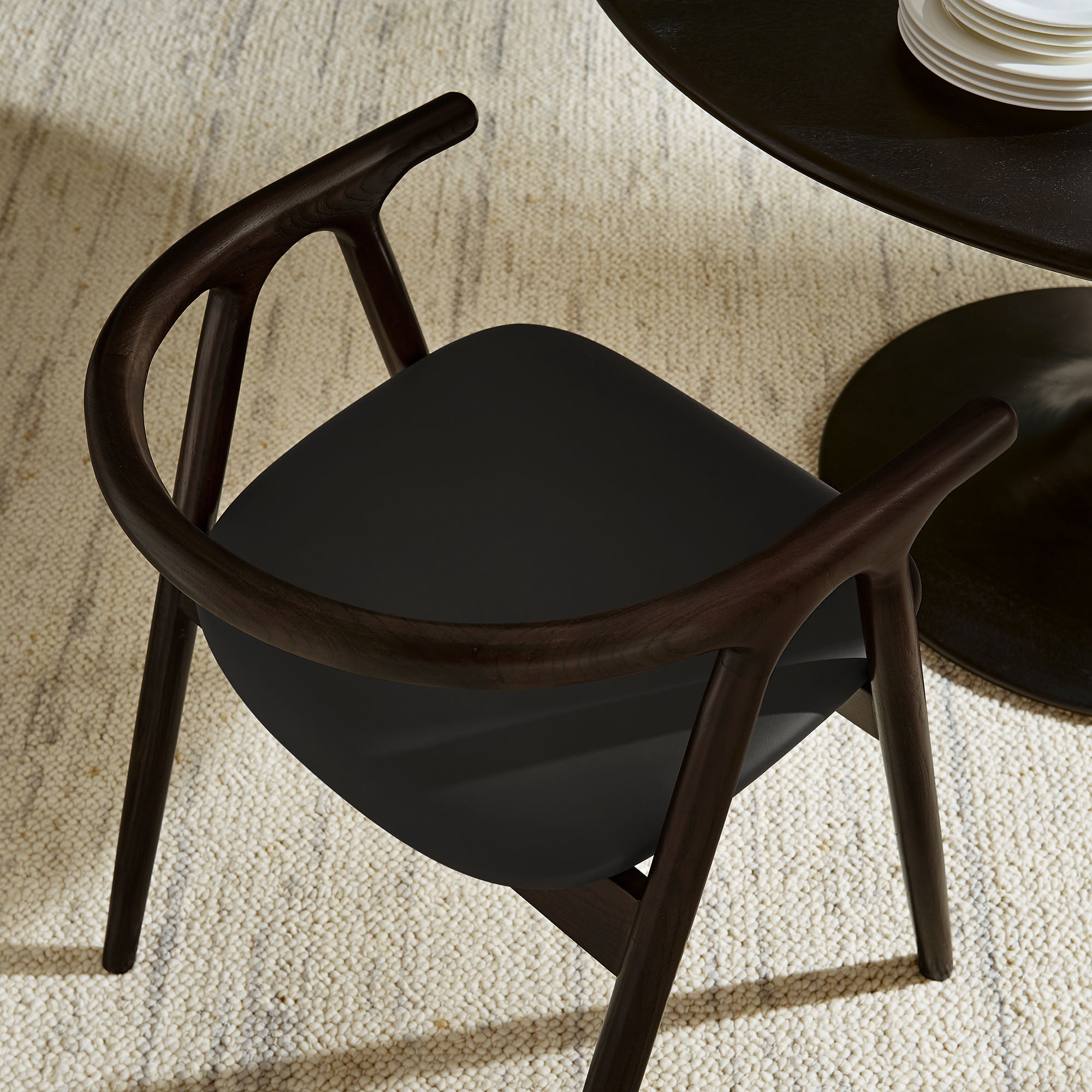 Modway Henry Vegan Leather and Wood Dining Chair