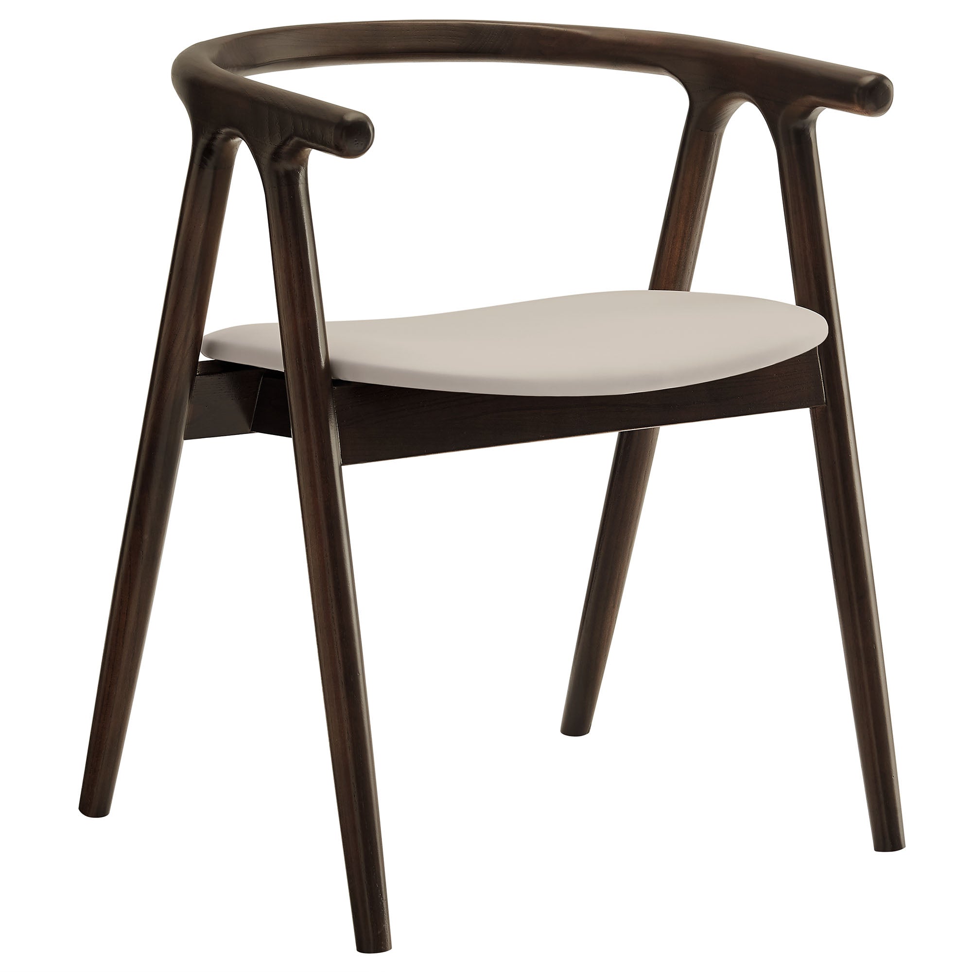Modway Henry Vegan Leather and Wood Dining Chair