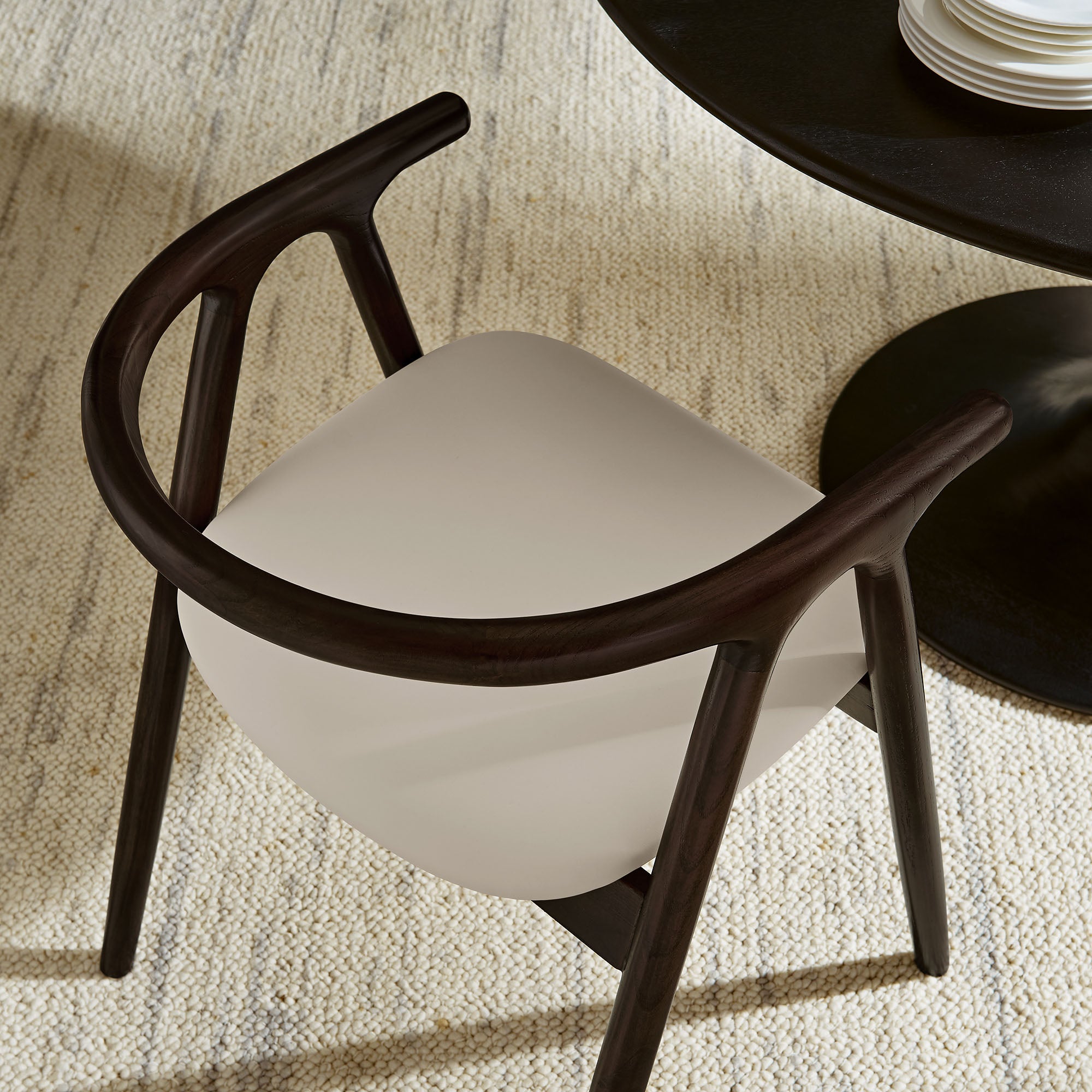 Modway Henry Vegan Leather and Wood Dining Chair