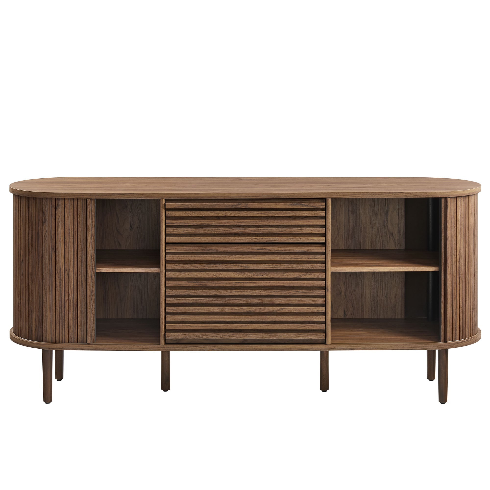 Modway Harlan 67" Fluted Oval Sideboard Cabinet