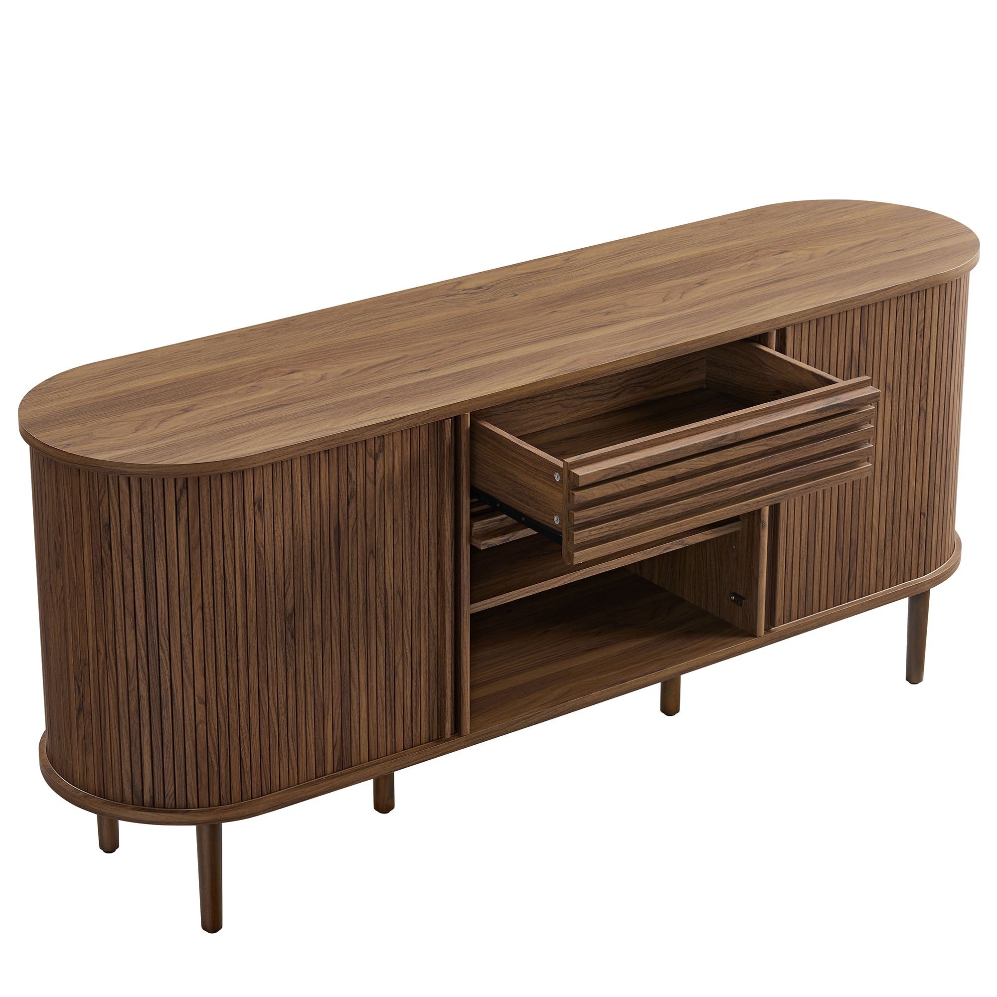 Modway Harlan 67" Fluted Oval Sideboard Cabinet