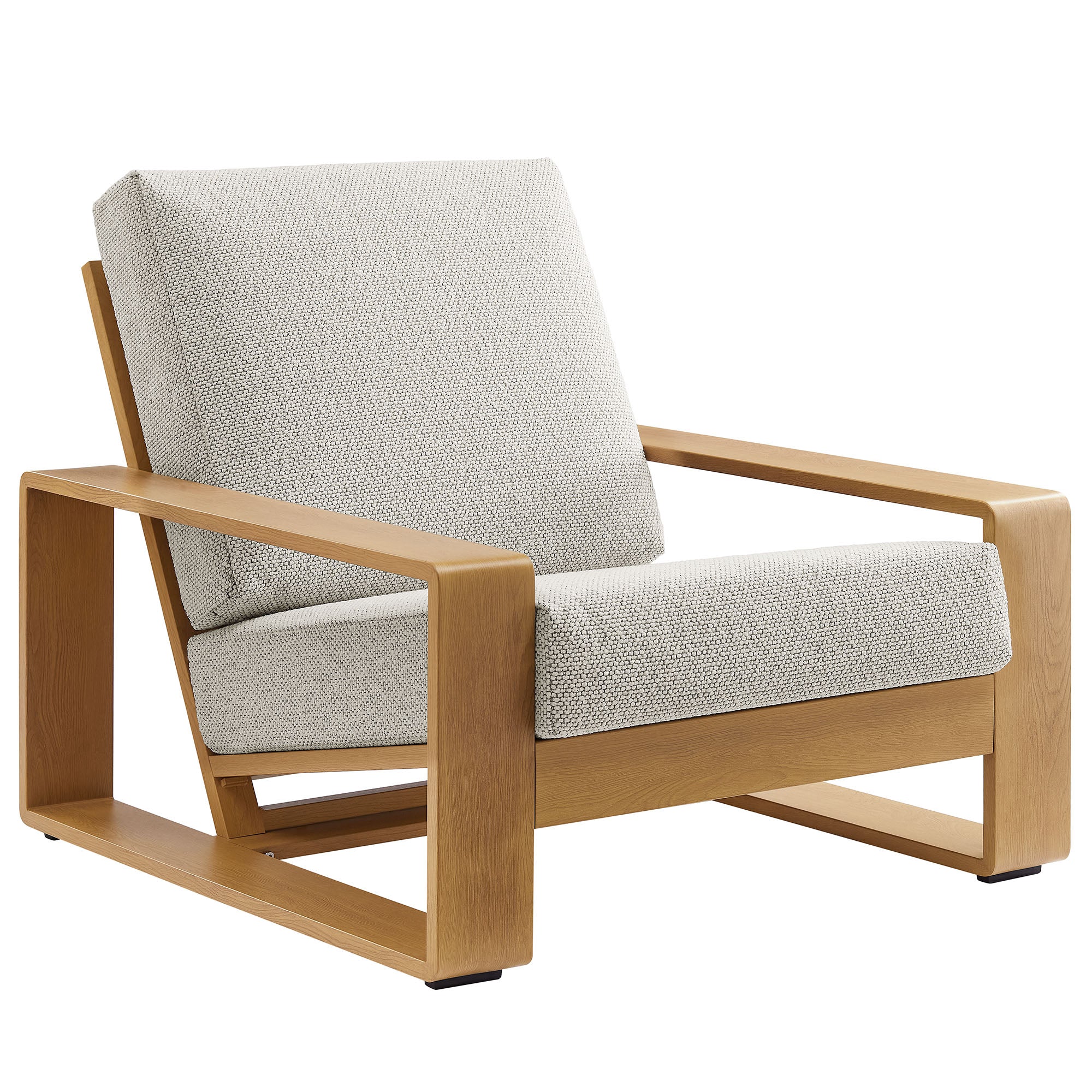 Modway Lirienne Outdoor Patio Aluminum Faux Wood Armchair