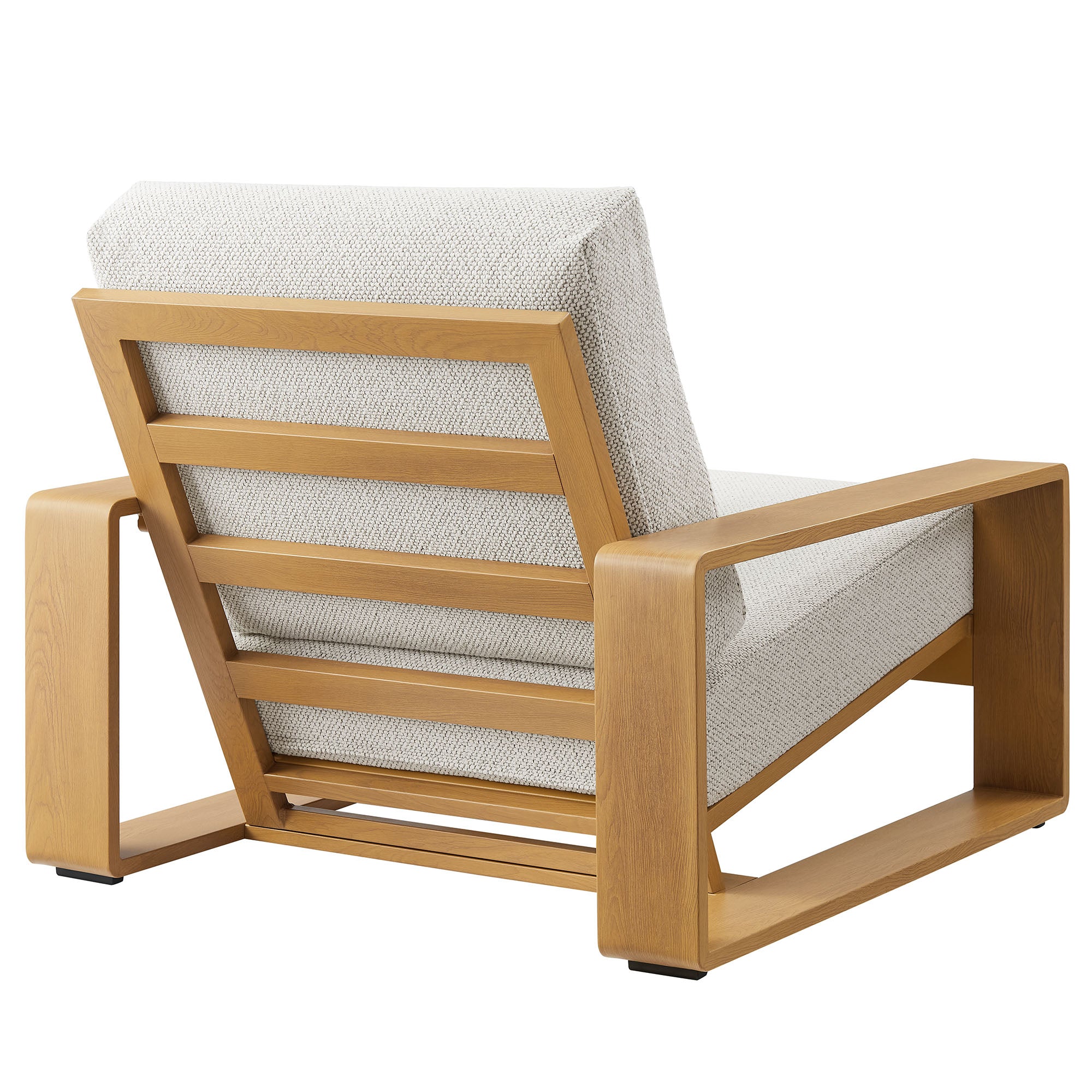 Modway Lirienne Outdoor Patio Aluminum Faux Wood Armchair