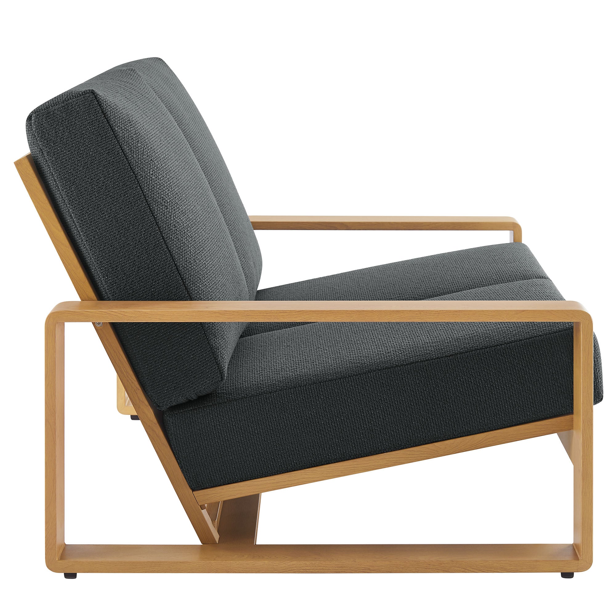 Modway Lirienne Outdoor Patio Aluminum Faux Wood Loveseat