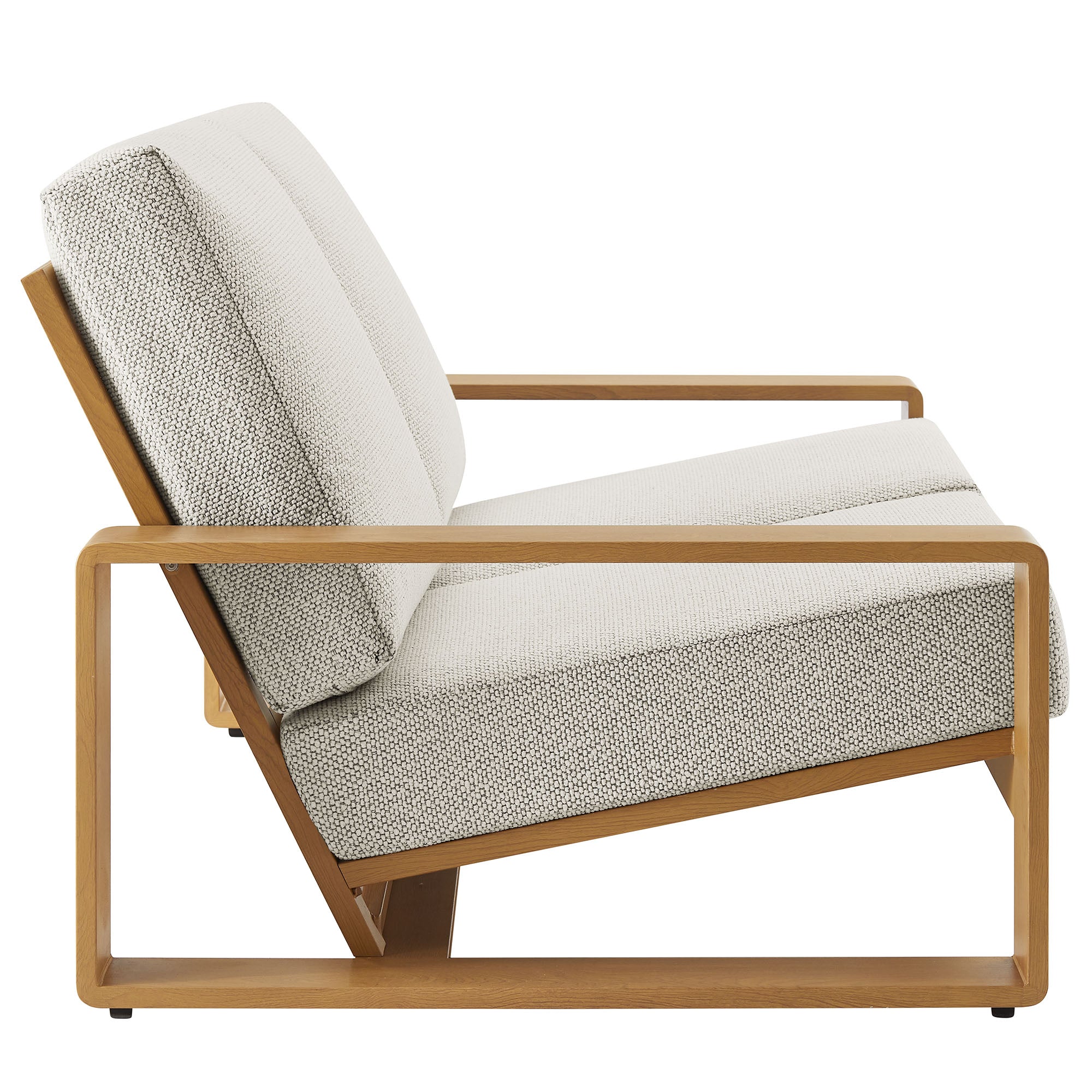 Modway Lirienne Outdoor Patio Aluminum Faux Wood Loveseat