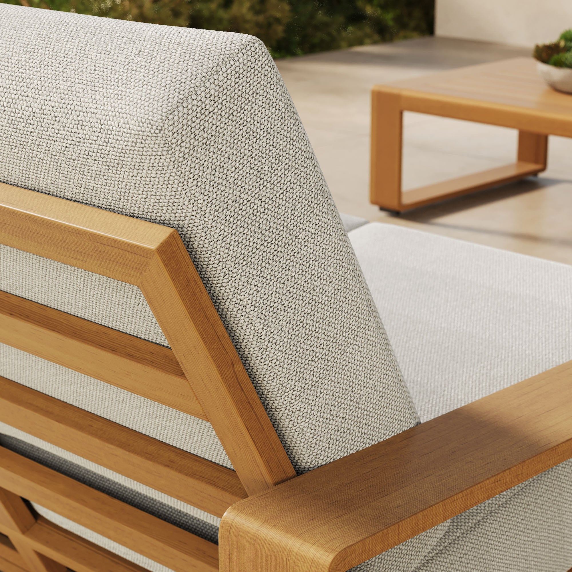 Modway Lirienne Outdoor Patio Aluminum Faux Wood Loveseat