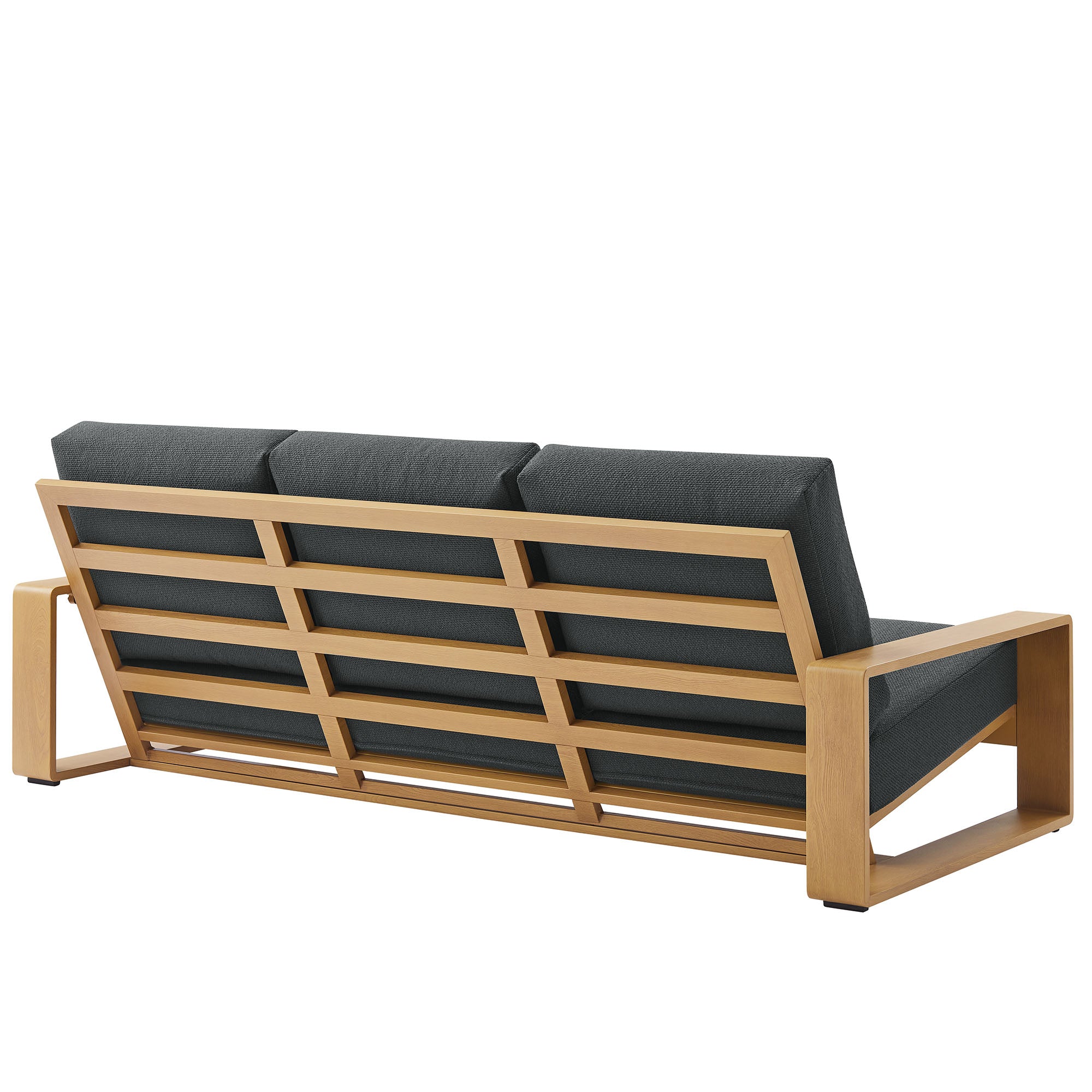 Modway Lirienne 4-Piece Outdoor Patio Aluminum Faux Wood Furniture Set