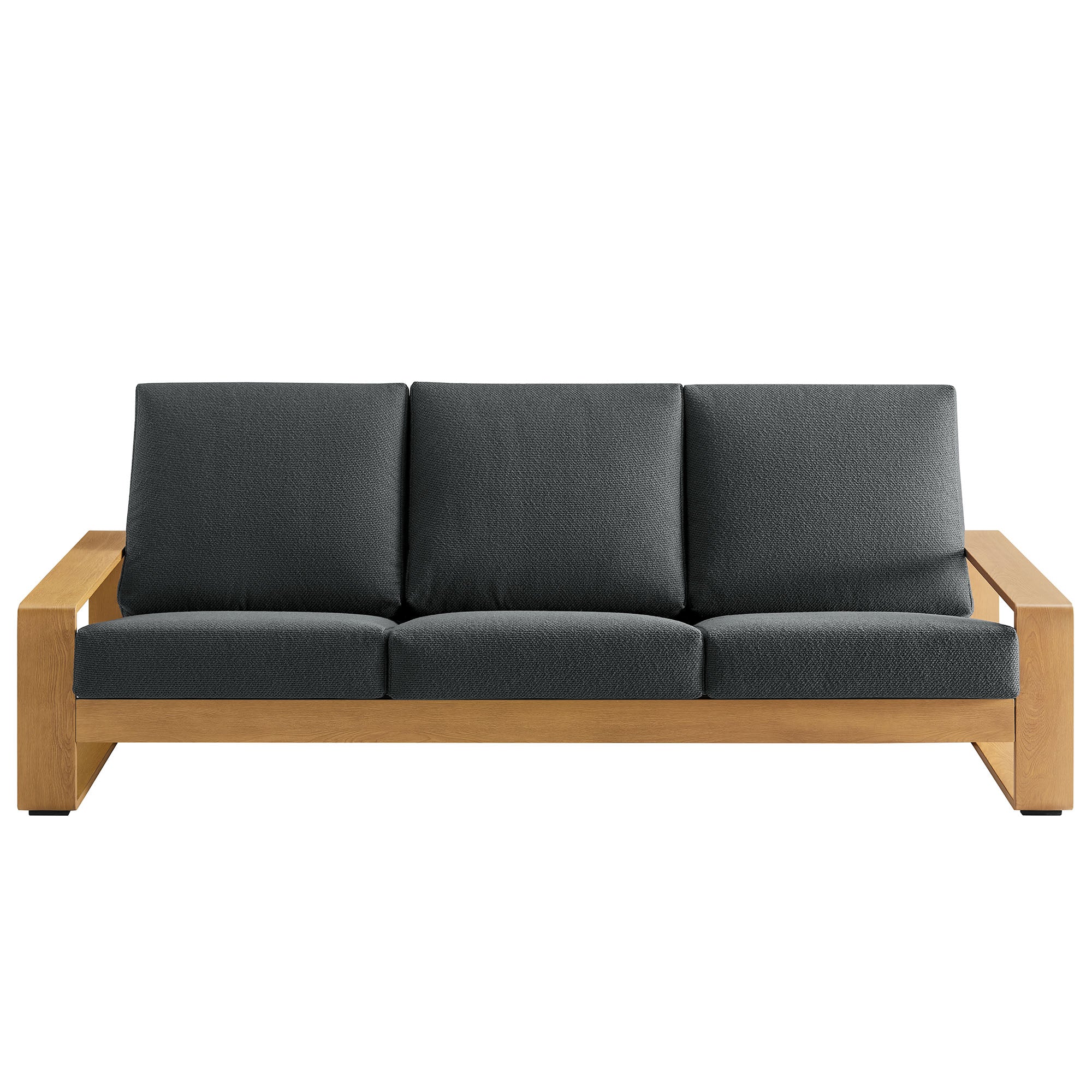 Modway Lirienne Outdoor Patio Aluminum Faux Wood Sofa
