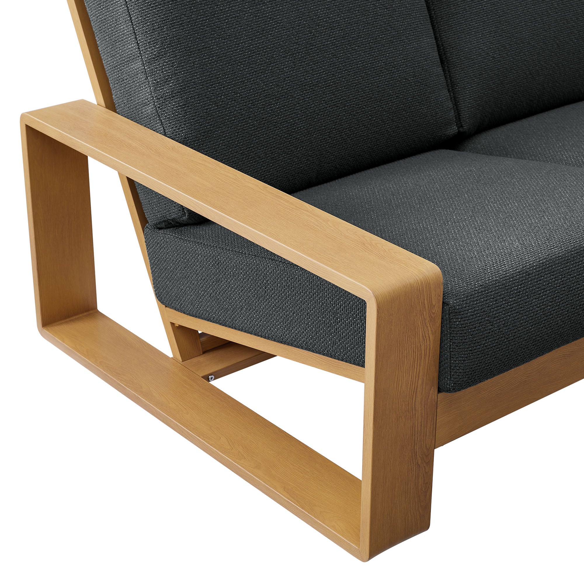 Modway Lirienne Outdoor Patio Aluminum Faux Wood Sofa