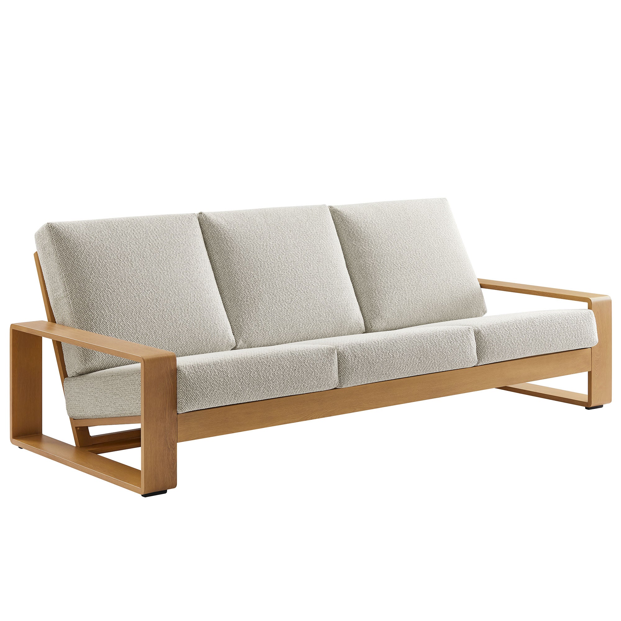 Modway Lirienne Outdoor Patio Aluminum Faux Wood Sofa