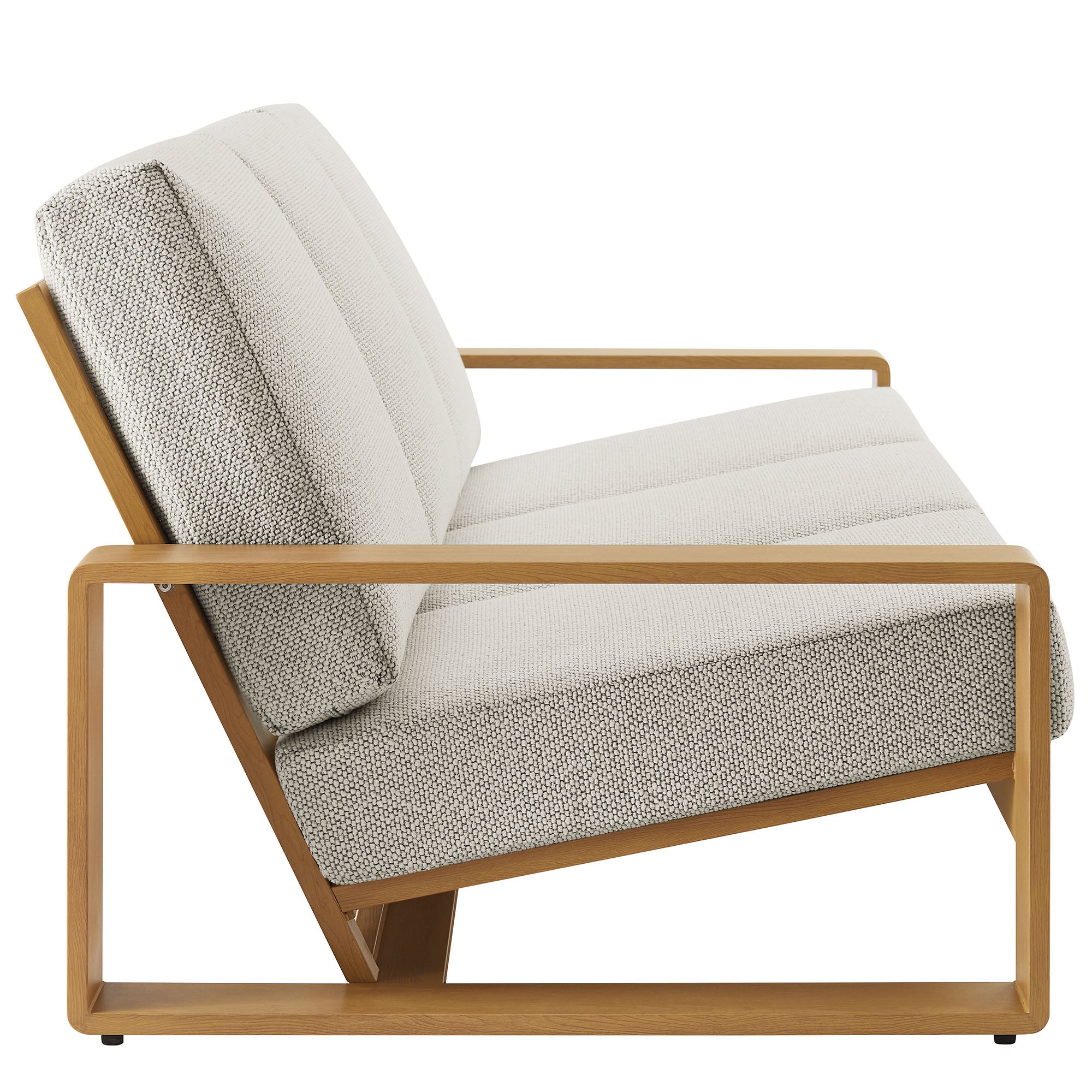 Modway Lirienne Outdoor Patio Aluminum Faux Wood Sofa