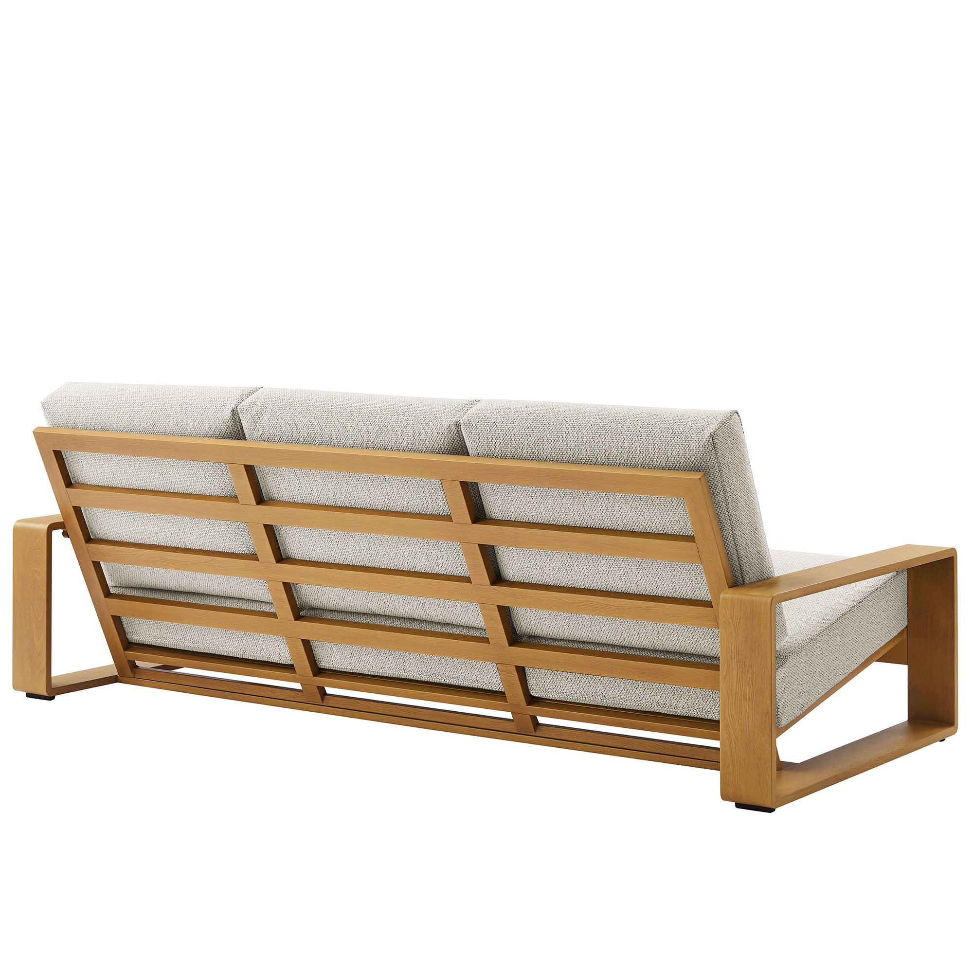Modway Lirienne Outdoor Patio Aluminum Faux Wood Sofa