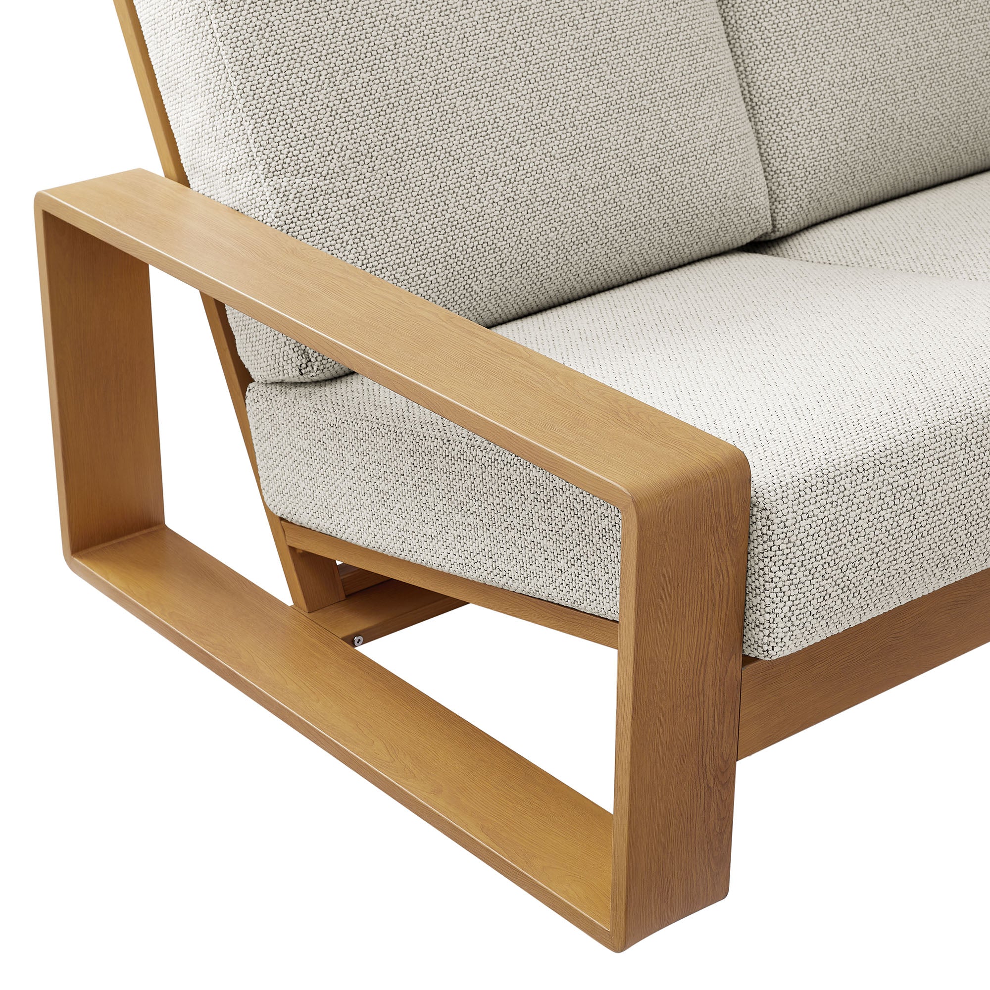 Modway Lirienne Outdoor Patio Aluminum Faux Wood Sofa