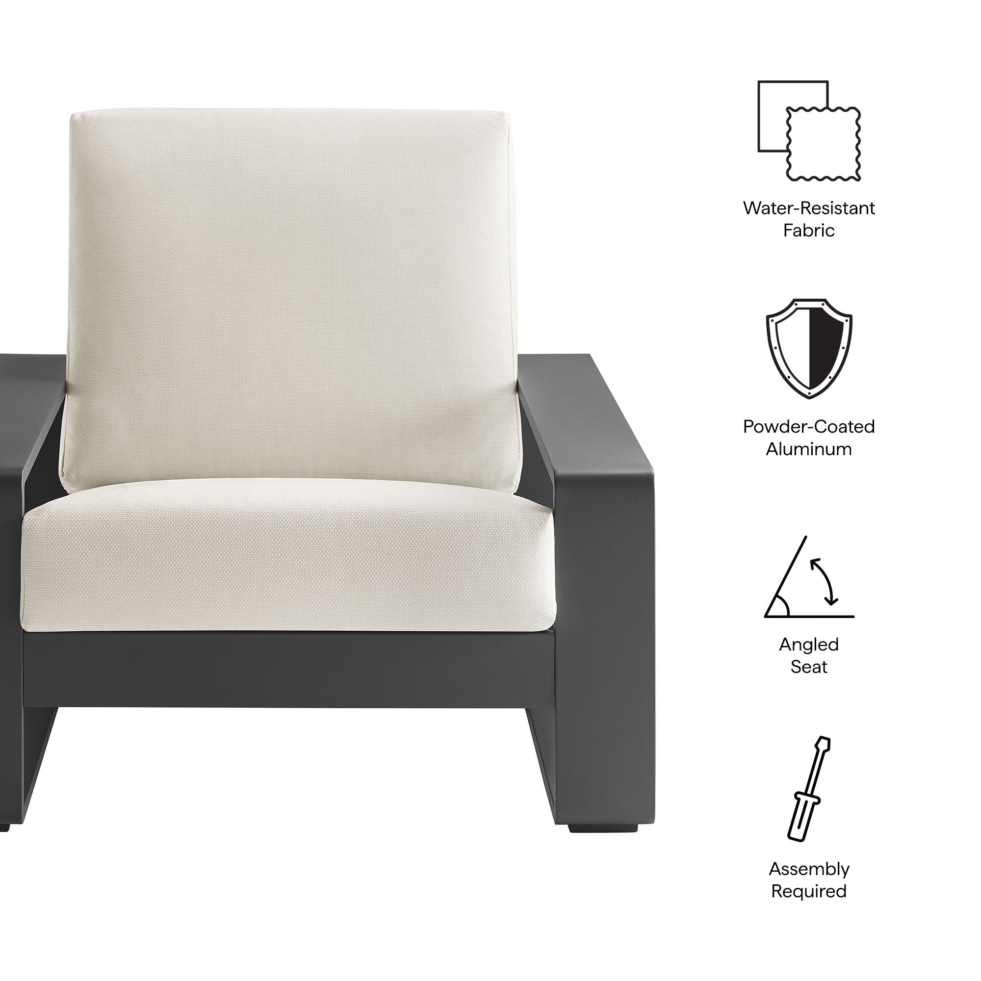 Modway Lirienne Outdoor Patio Aluminum Armchair