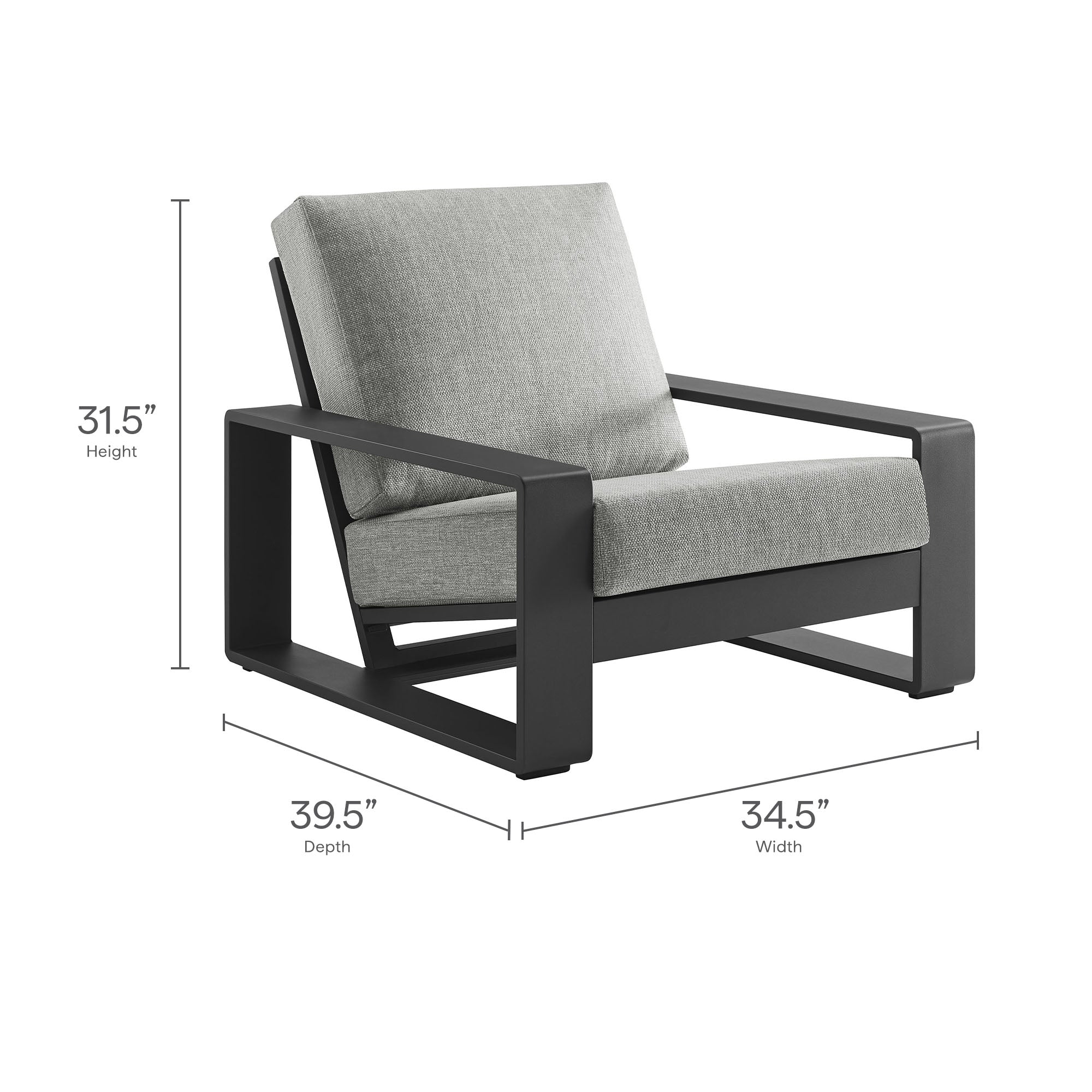 Modway Lirienne Outdoor Patio Aluminum Armchair