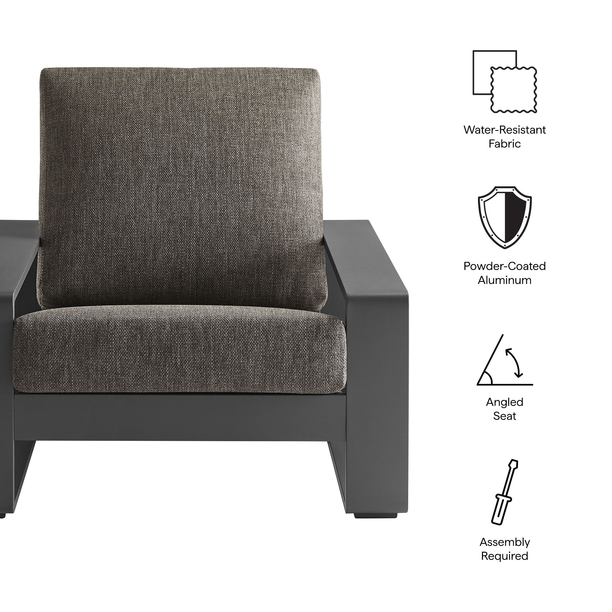 Modway Lirienne Outdoor Patio Aluminum Armchair