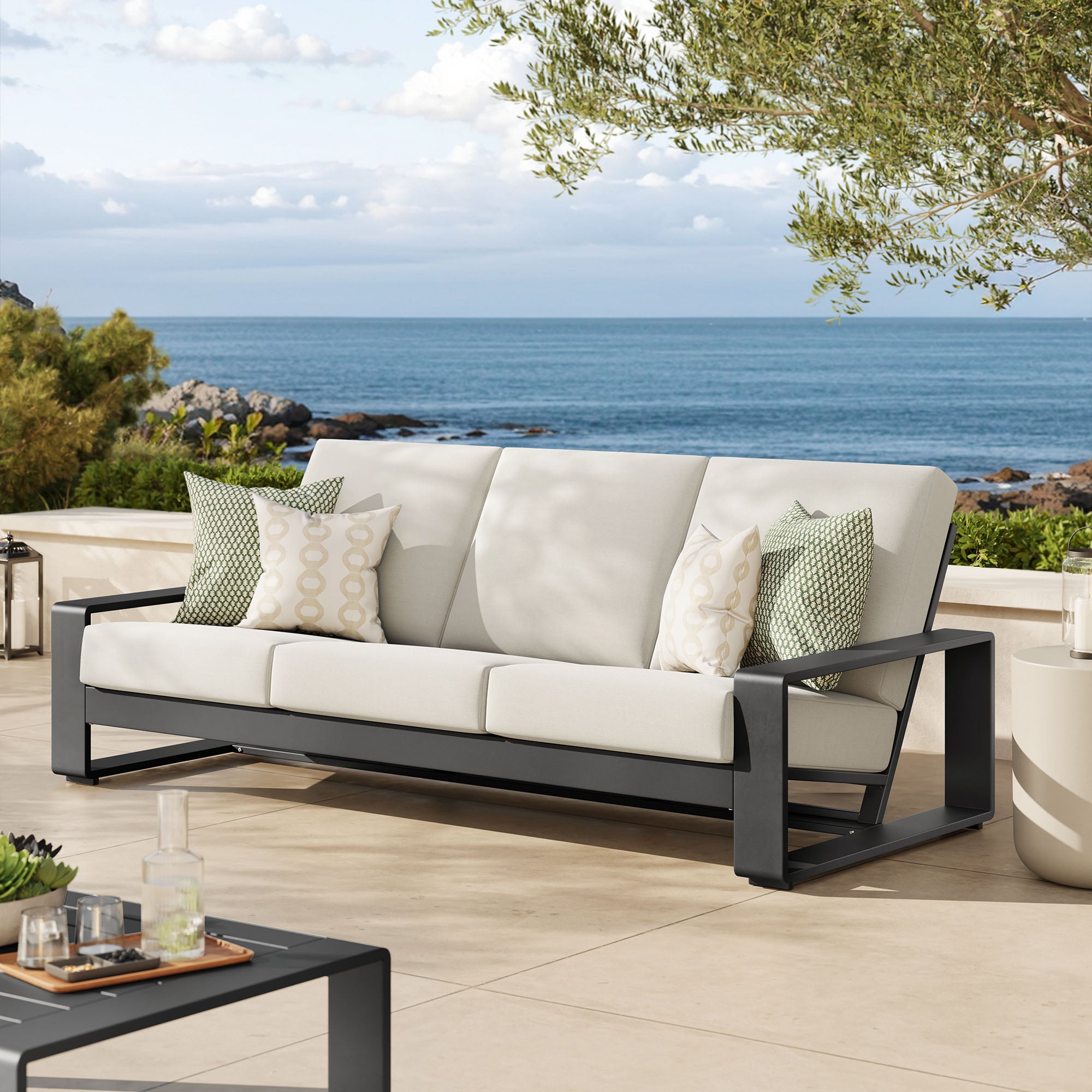 Modway Lirienne Outdoor Patio Aluminum Sofa