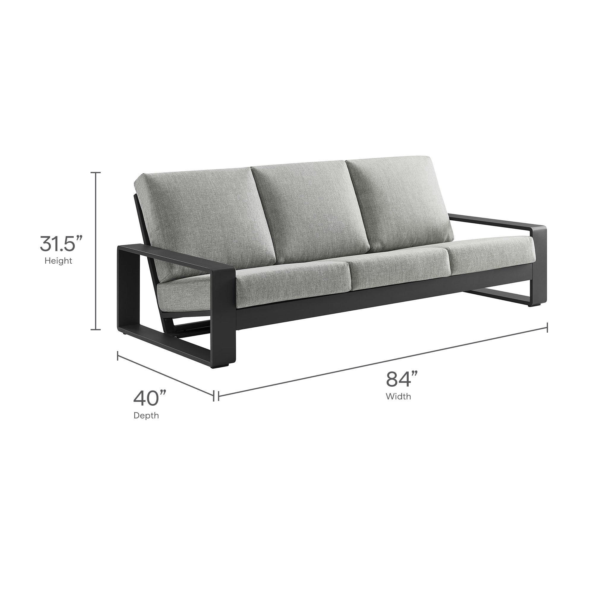 Modway Lirienne 4-Piece Outdoor Patio Aluminum Furniture Set