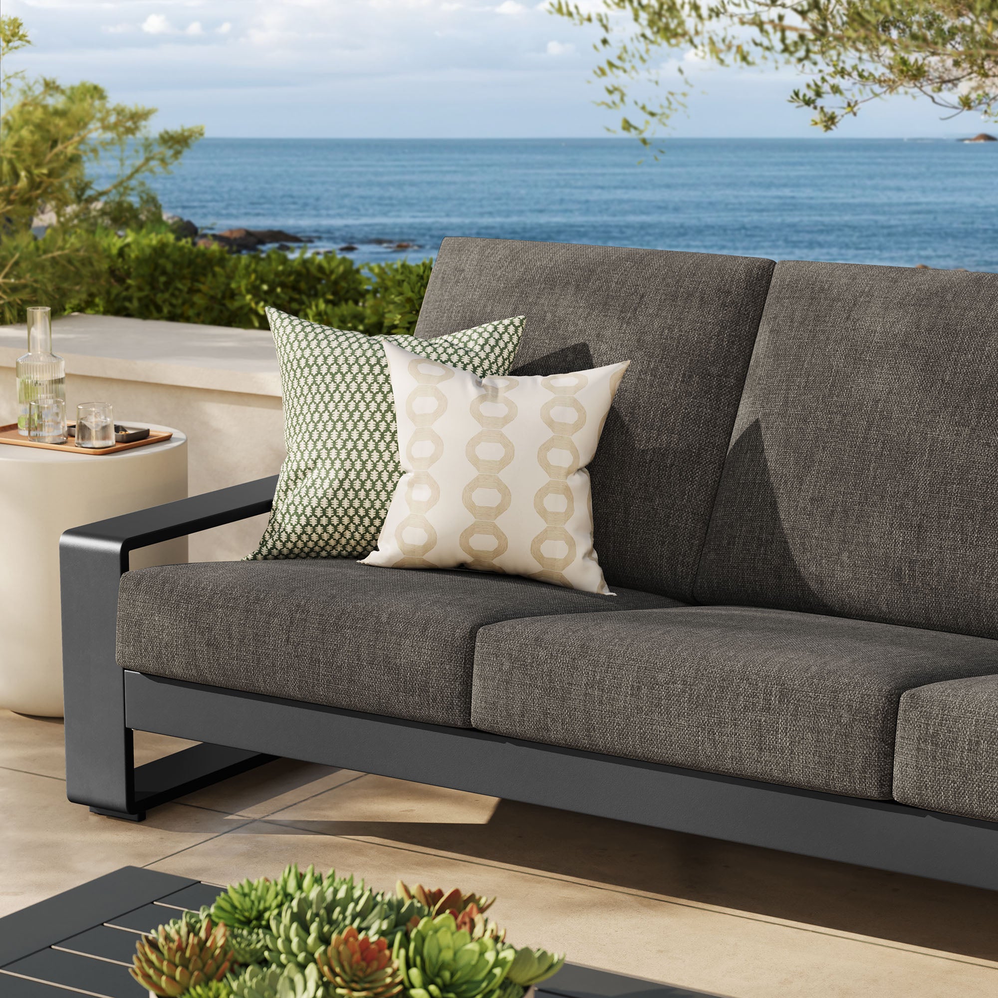 Modway Lirienne Outdoor Patio Aluminum Sofa