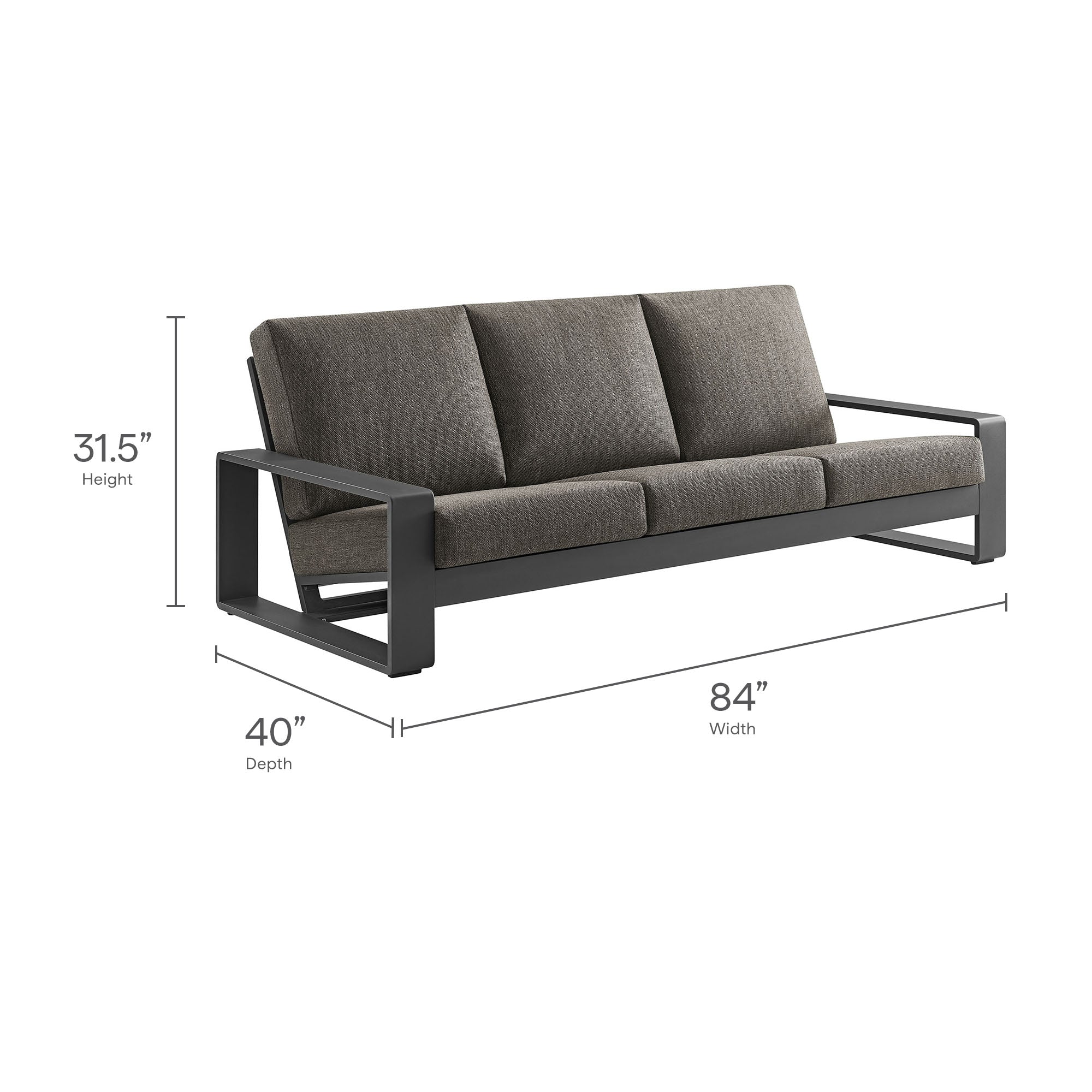 Modway Lirienne 4-Piece Outdoor Patio Aluminum Furniture Set