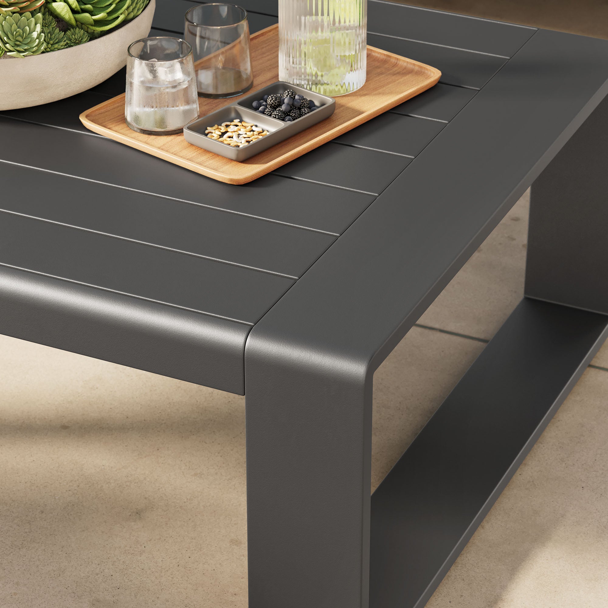 Modway Lirienne Outdoor Patio Aluminum Coffee Table