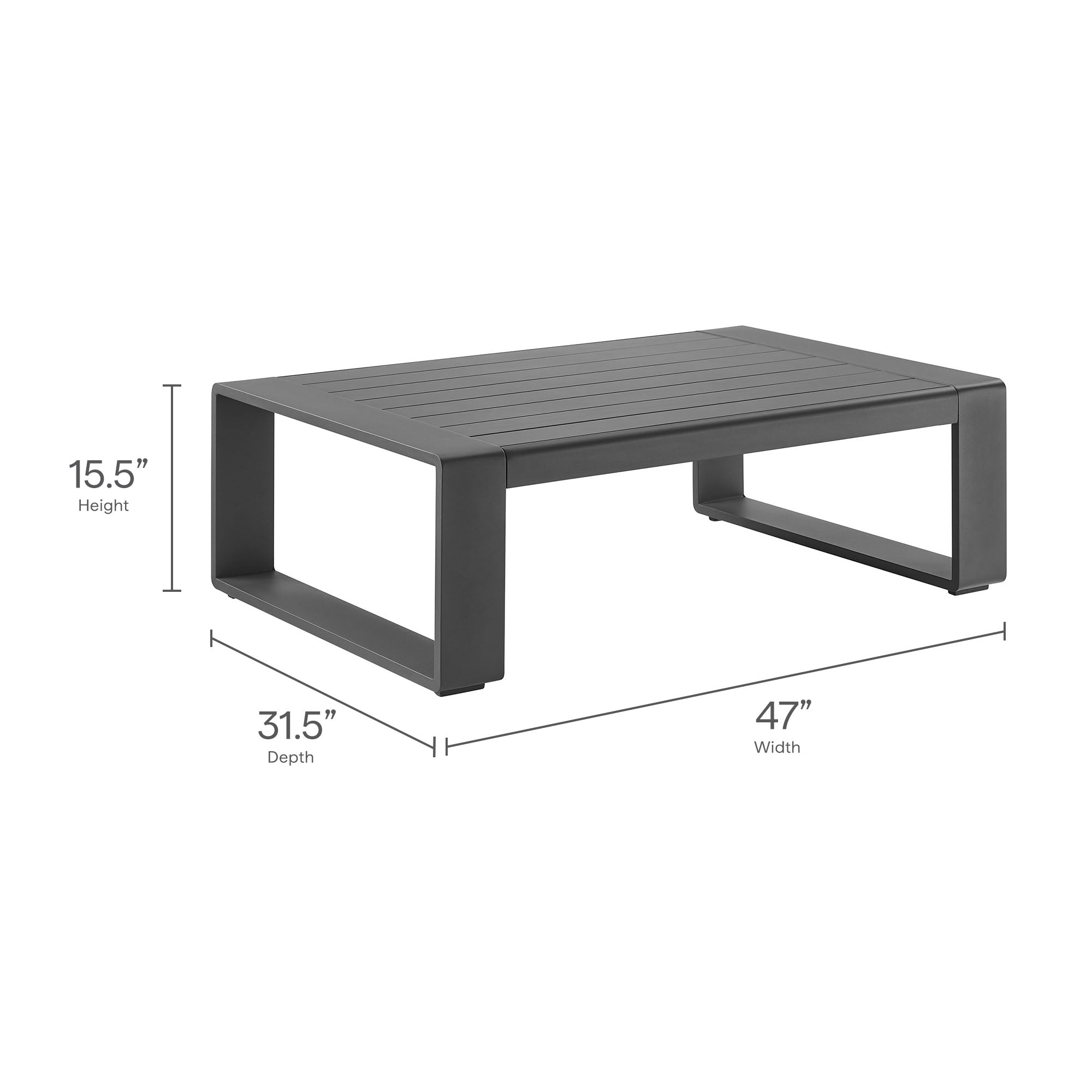 Modway Lirienne 4-Piece Outdoor Patio Aluminum Furniture Set