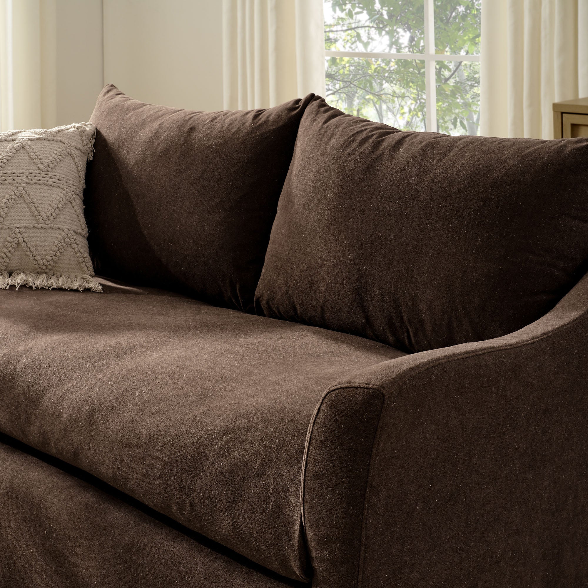 Modway EEI-7311 Somerset 70" Linen Blend Slipcovered Loveseat