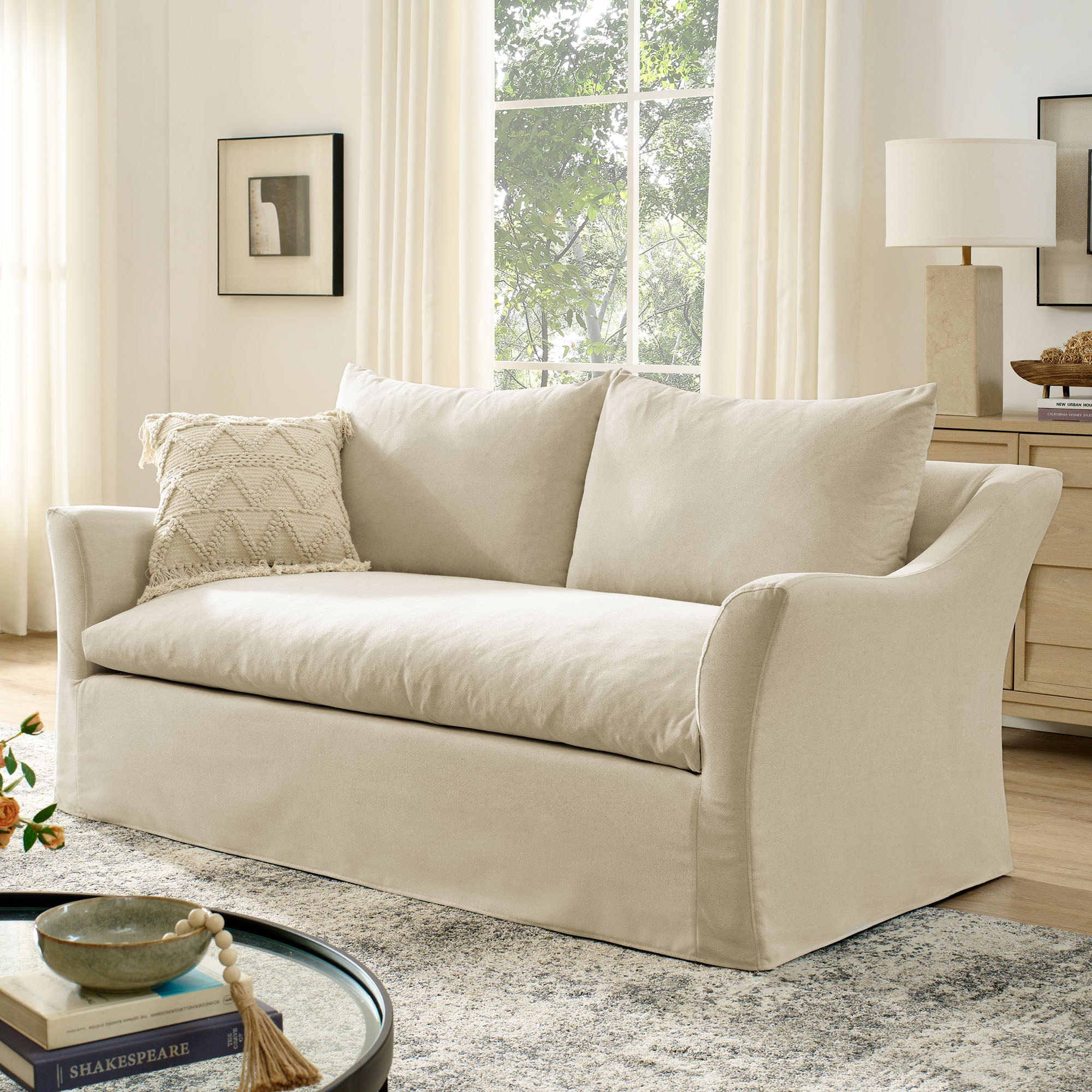 Modway EEI-7311 Somerset 70" Linen Blend Slipcovered Loveseat