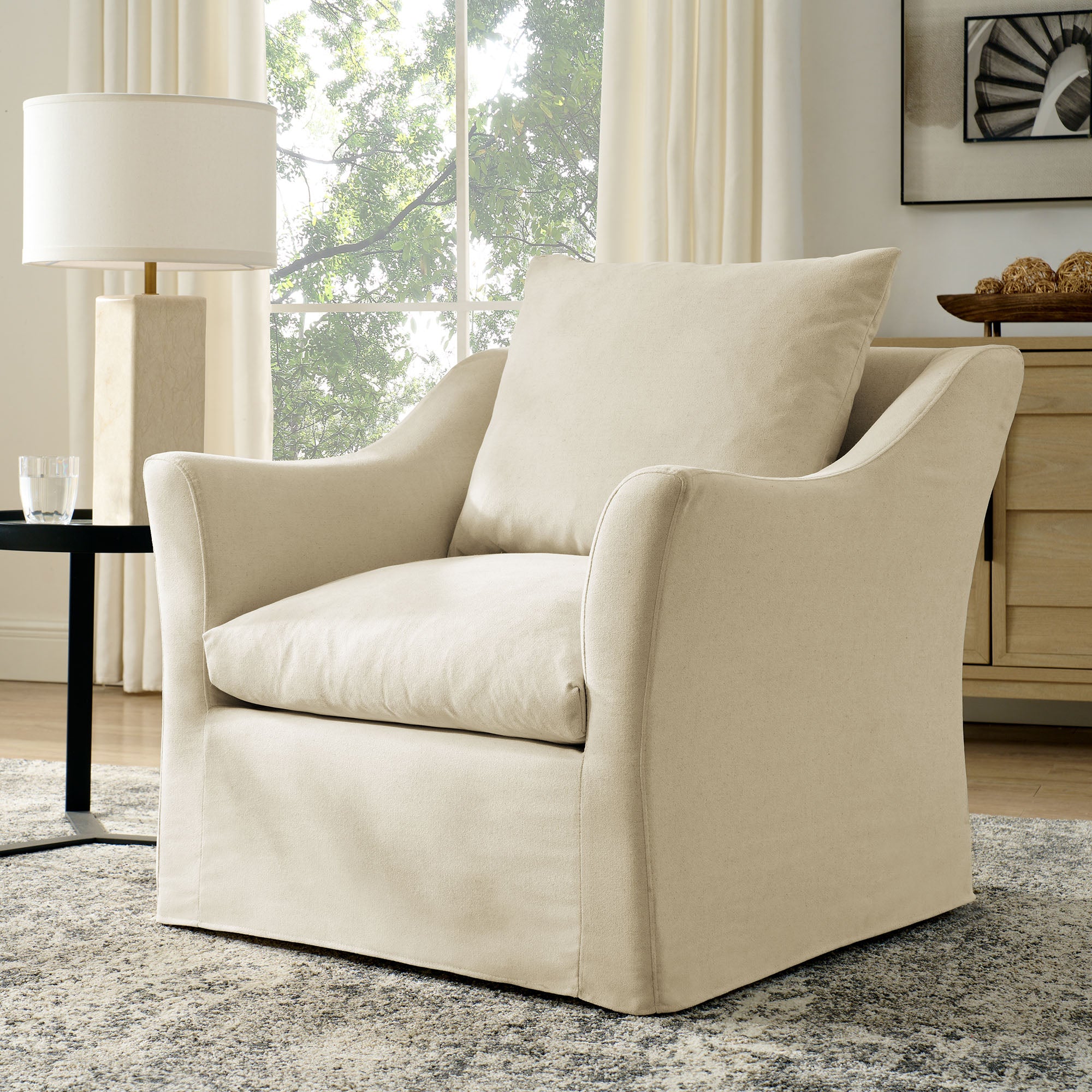 Modway EEI-7312 Somerset Linen Blend Slipcovered Armchair