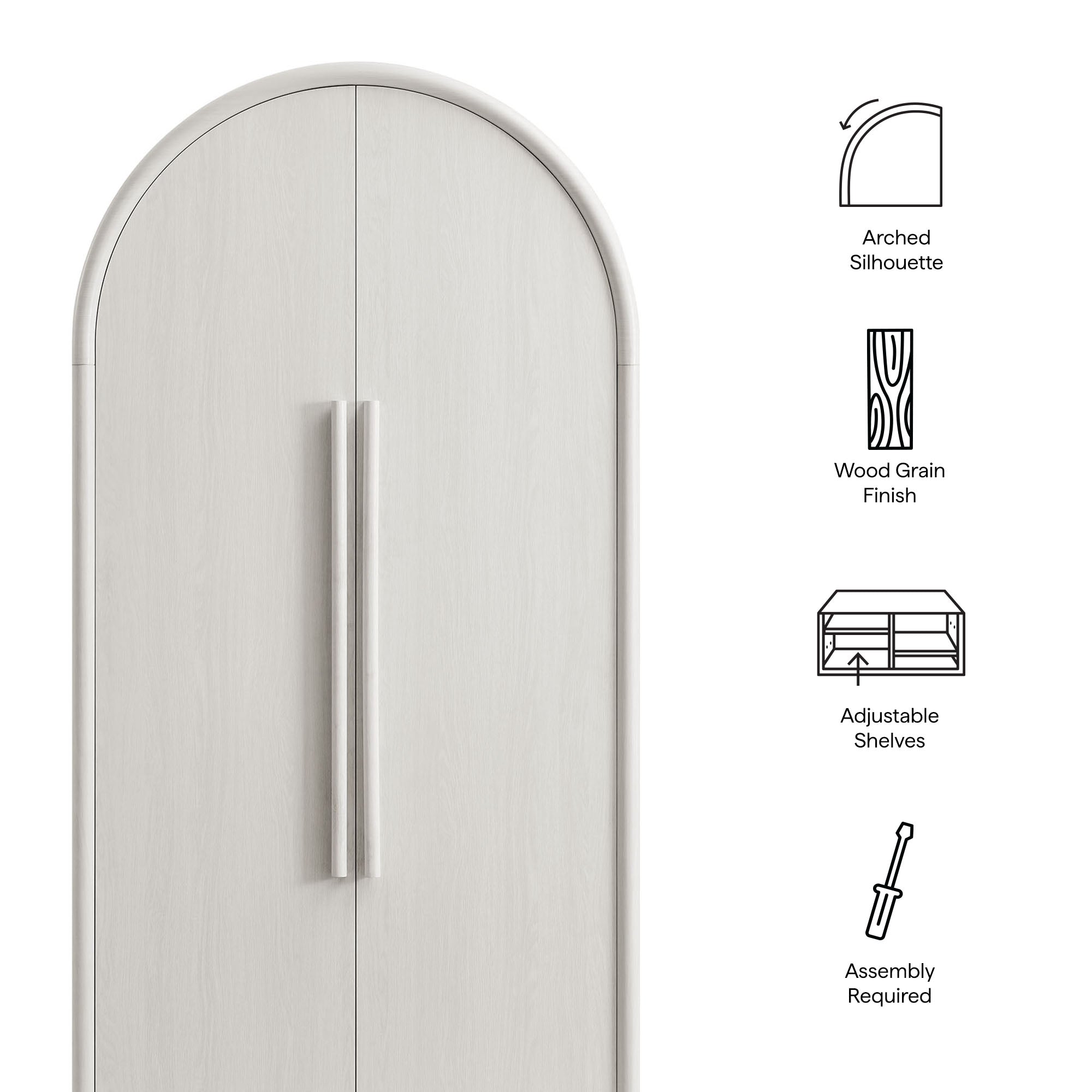 Modway Bellamy Tall Arched Storage Cabinet