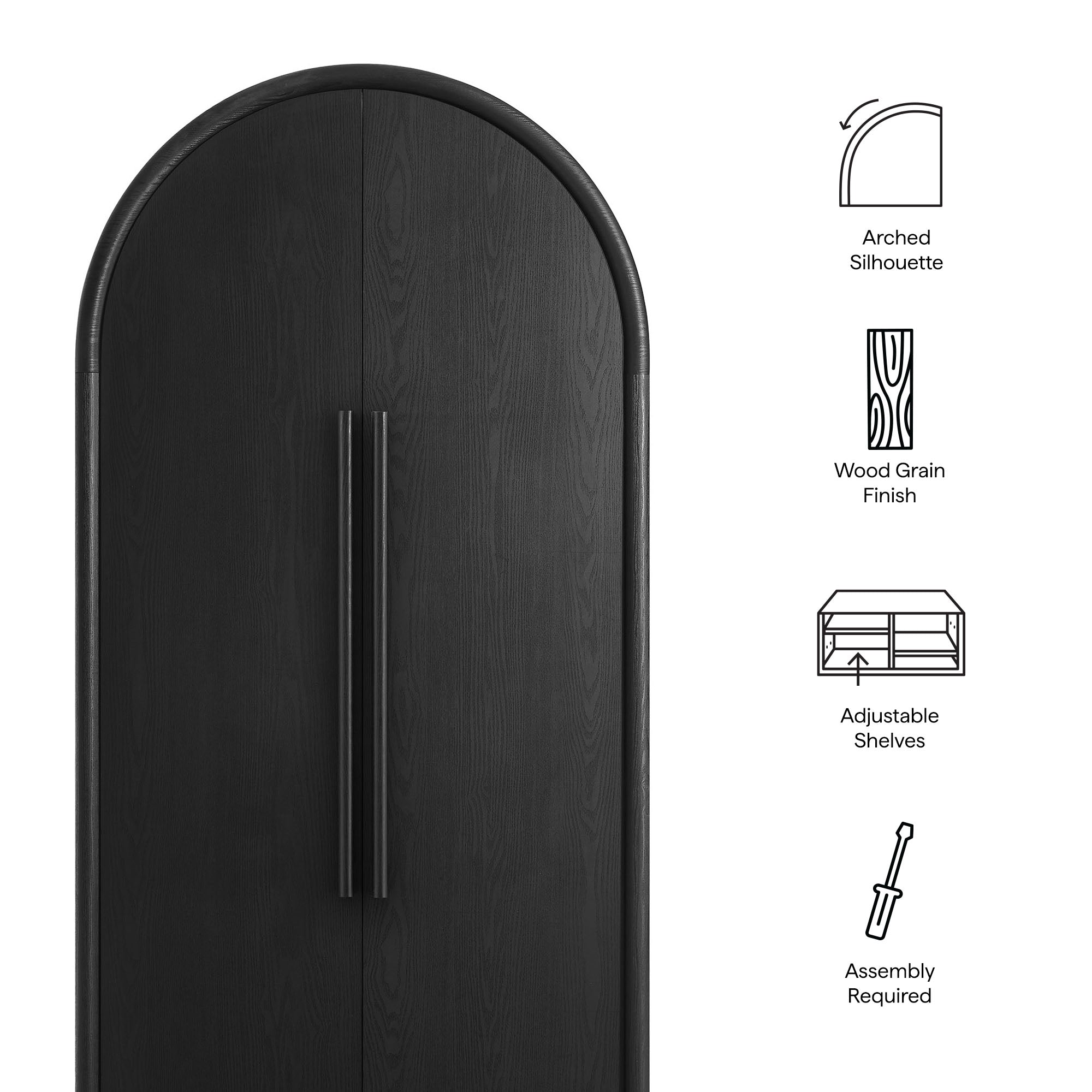 Modway Bellamy Tall Arched Storage Cabinet