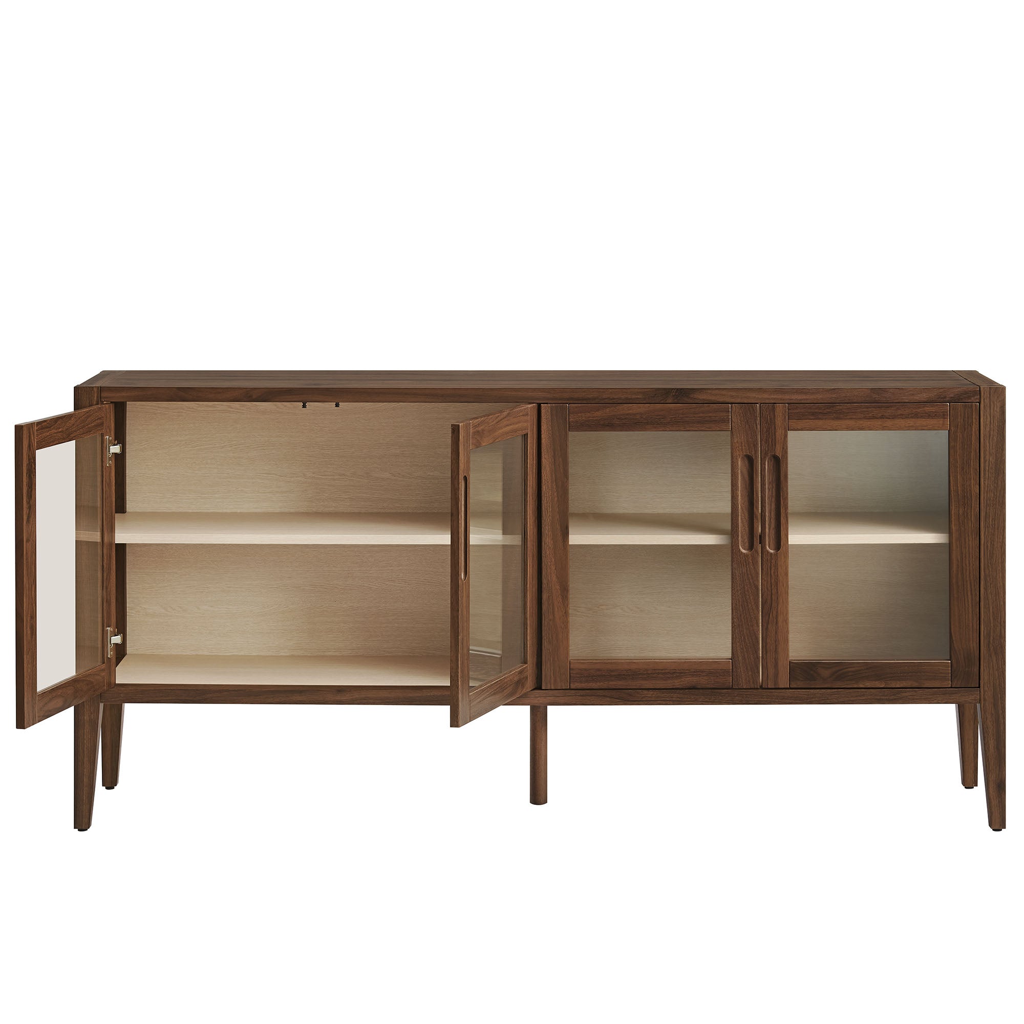 Modway Nell 72" Glass Door Sideboard Storage Display Cabinet