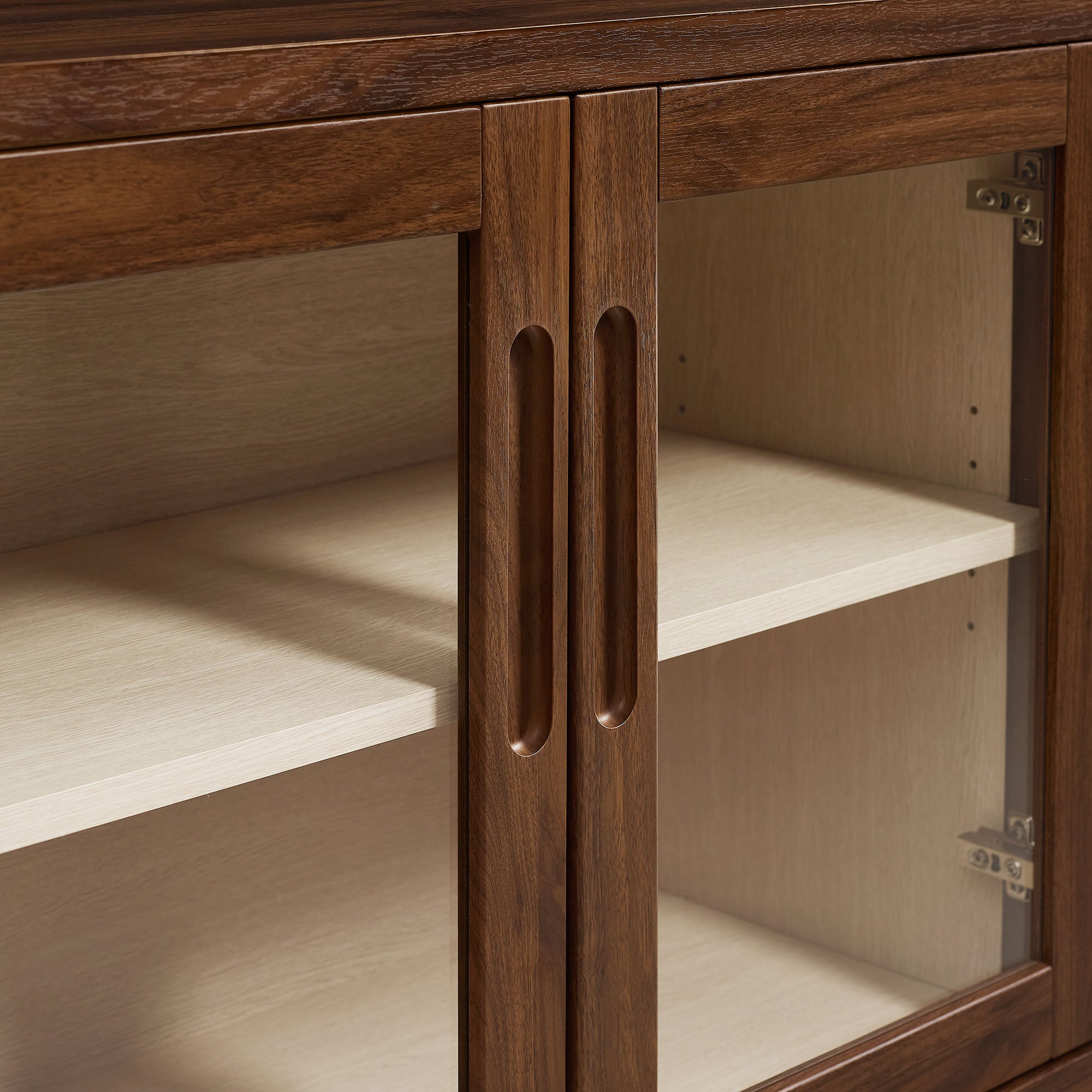 Modway Nell 72" Glass Door Sideboard Storage Display Cabinet