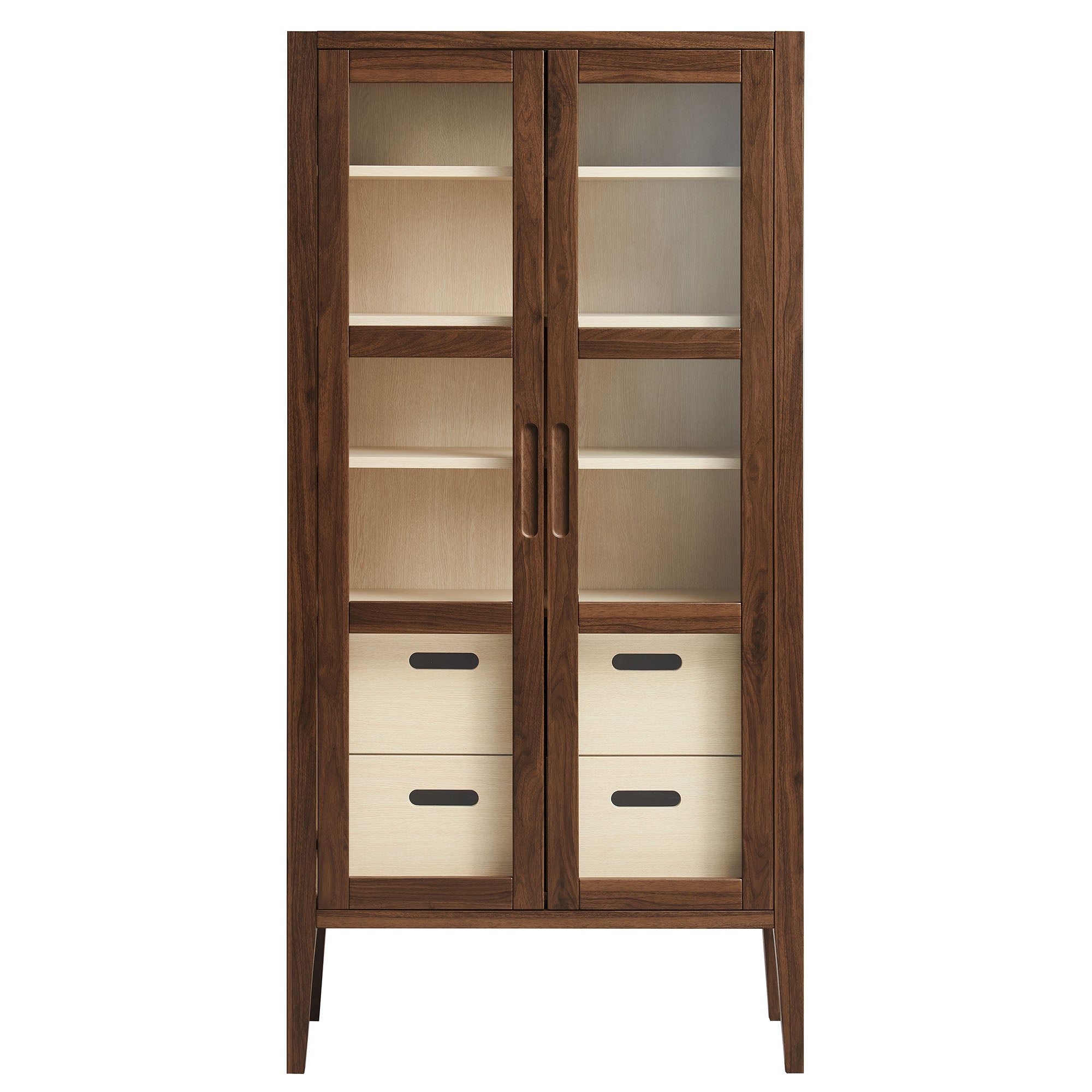 Modway Nell 71" Glass Door Tall Display Storage Cabinet