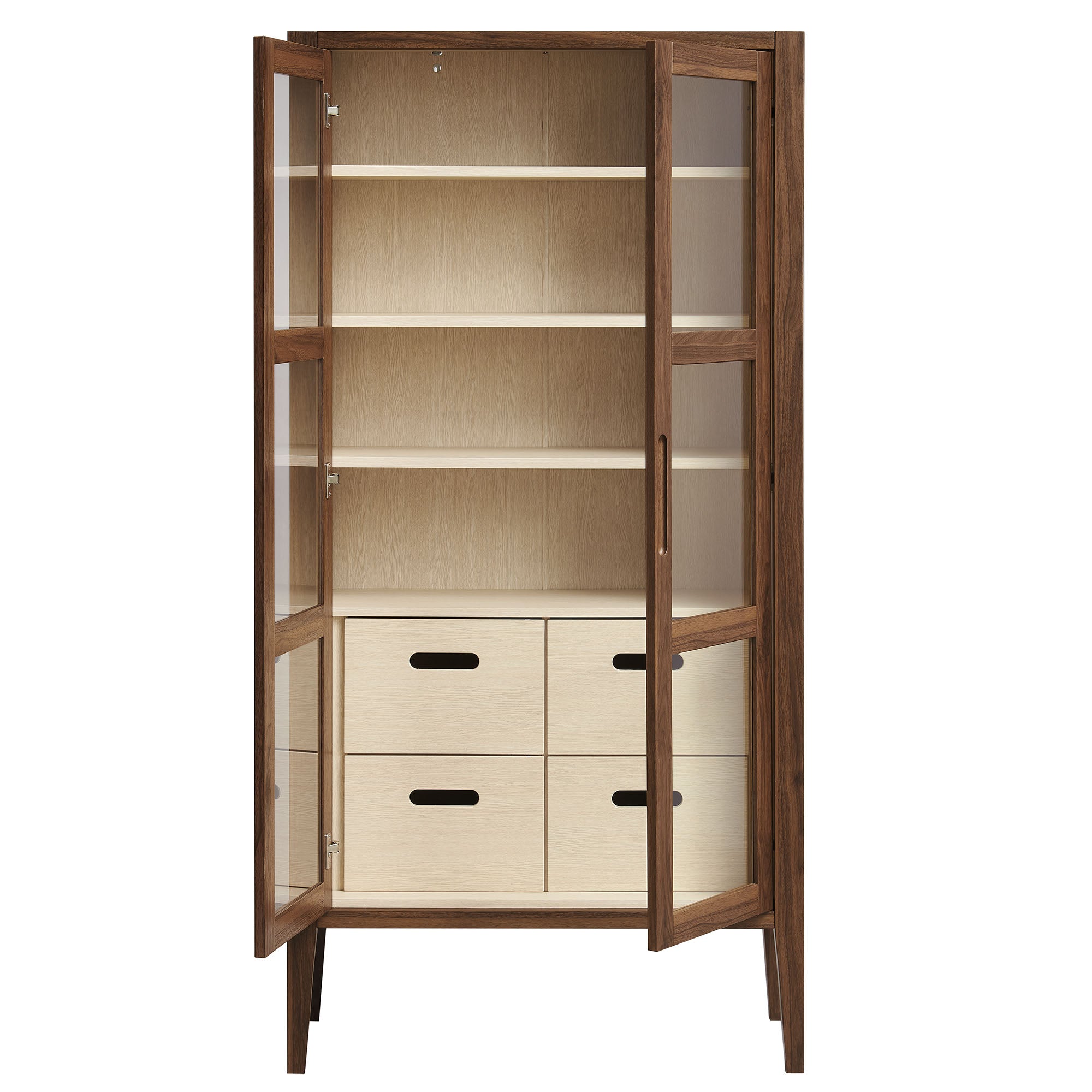Modway Nell 71" Glass Door Tall Display Storage Cabinet