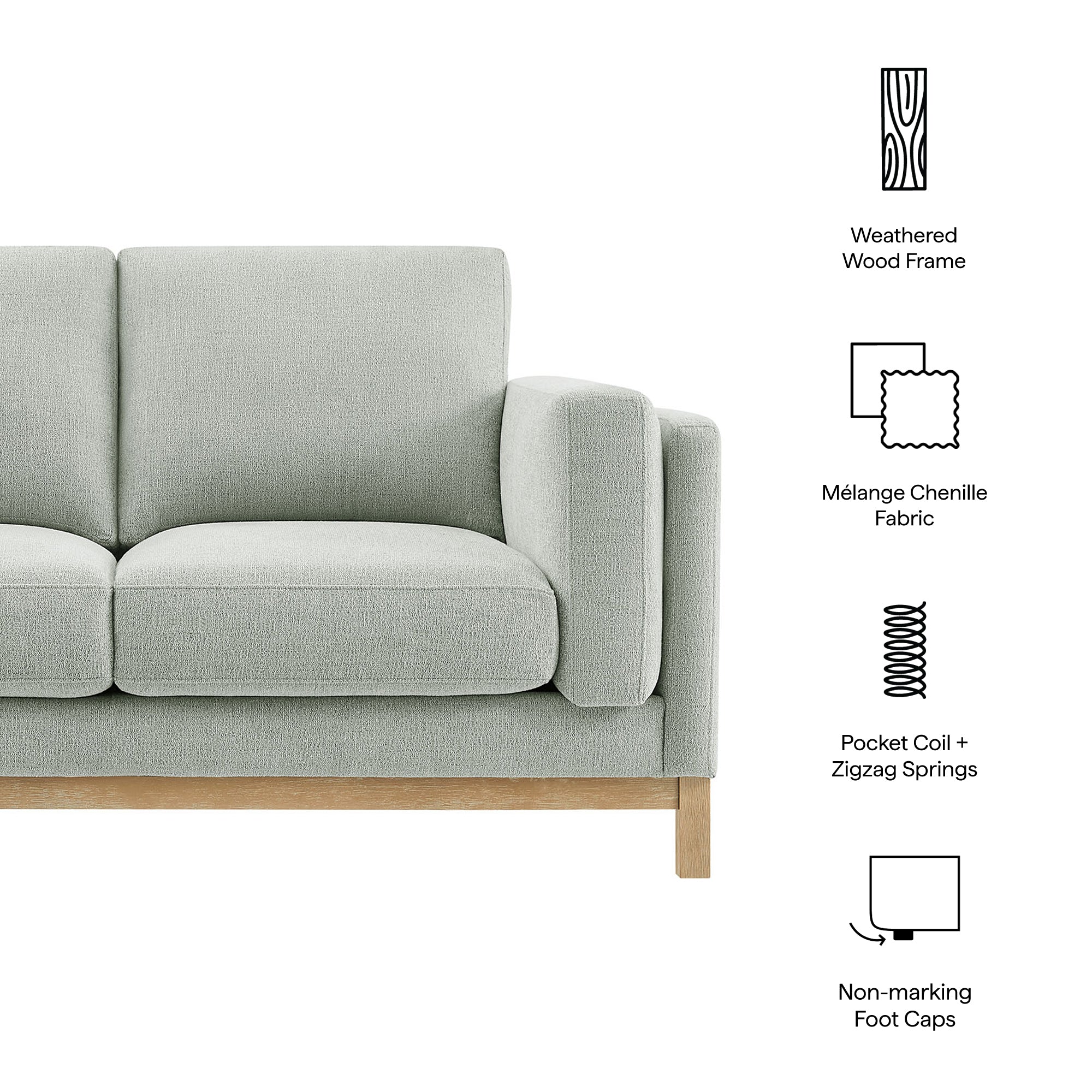 Modway Roscoe 63 inch Fabric Loveseat