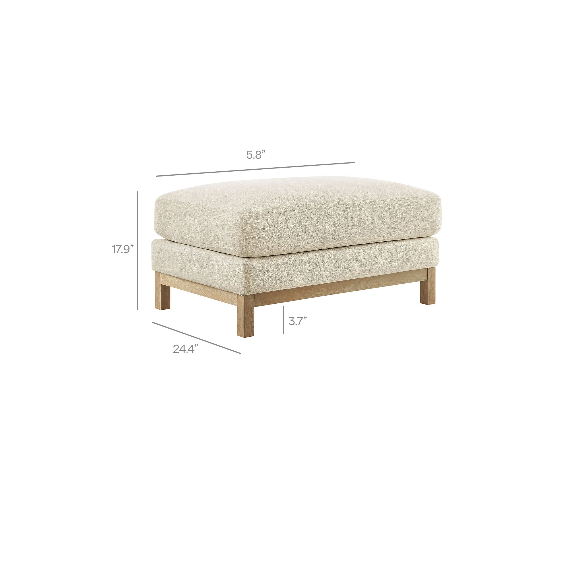 Modway Roscoe Fabric Ottoman