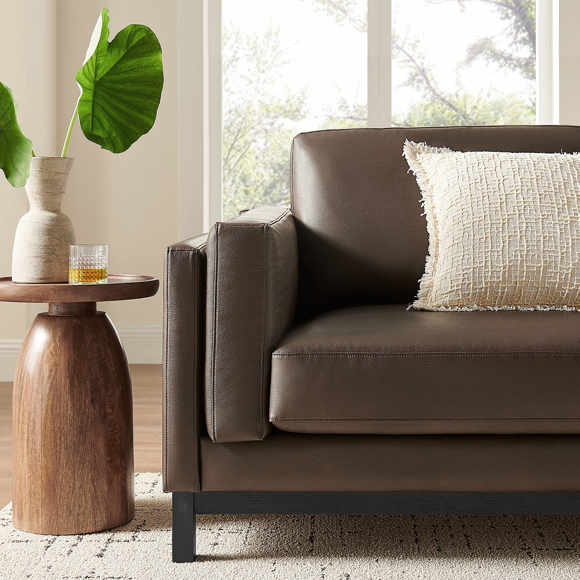 Modway Roscoe 81 inch Vegan Leather Sofa