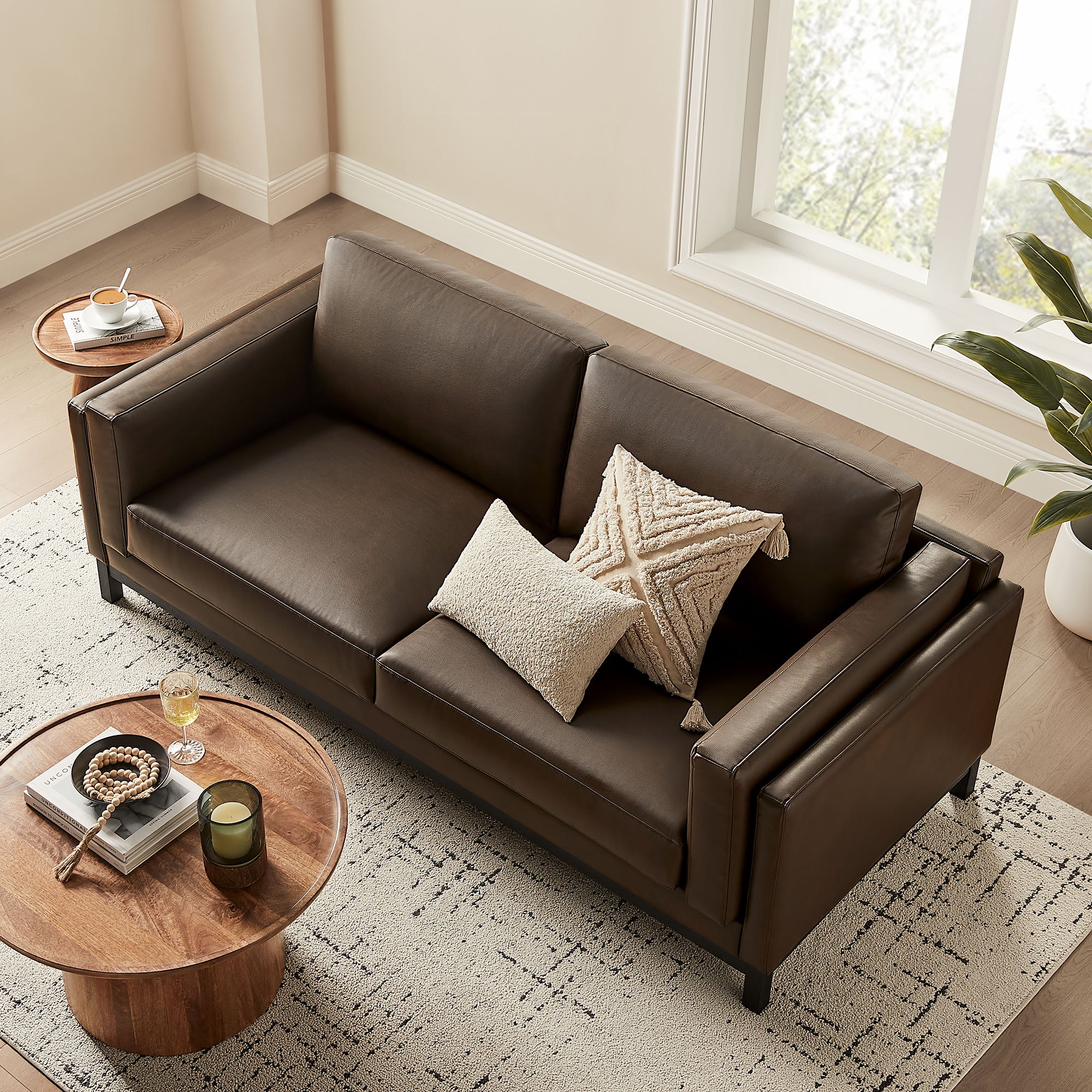 Modway Roscoe 81 inch Vegan Leather Sofa