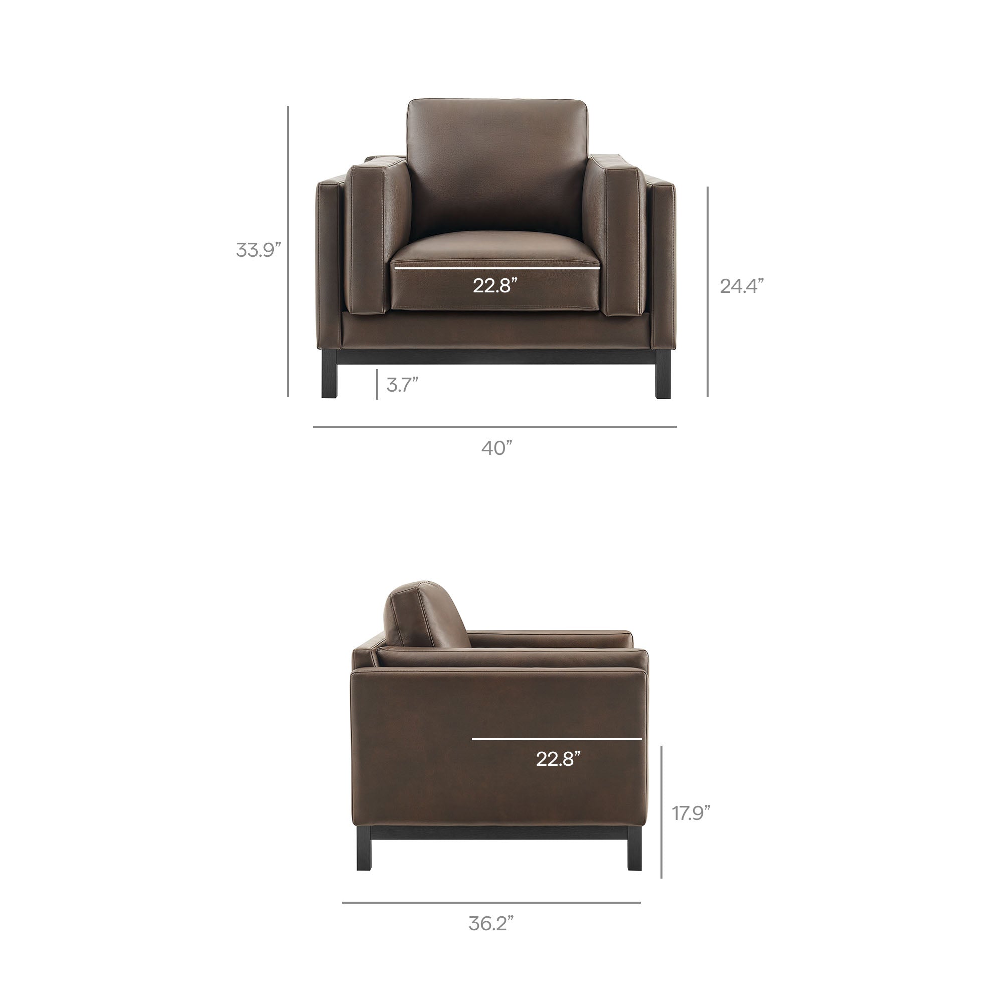 Modway Roscoe Vegan Leather Armchair