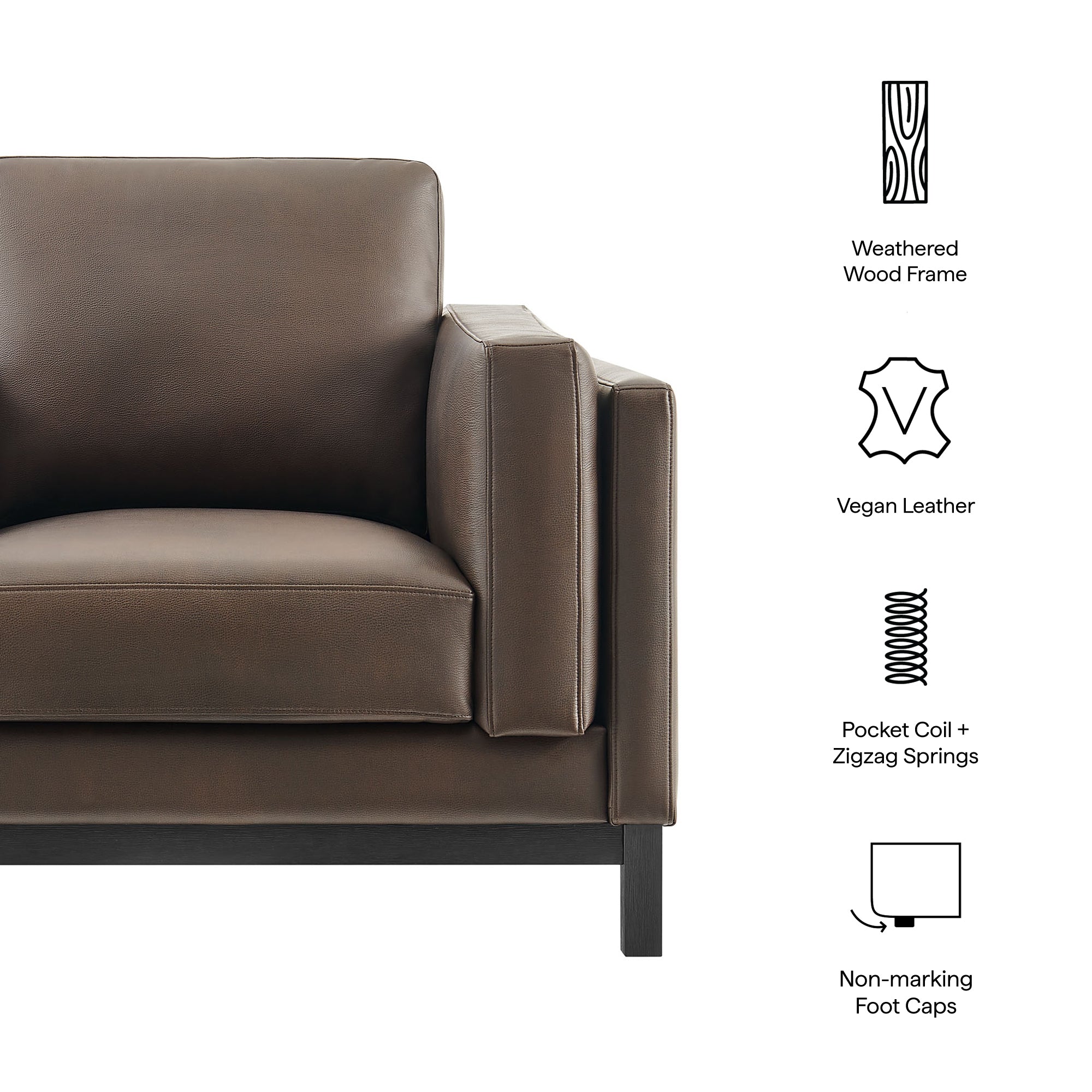Modway Roscoe Vegan Leather Armchair