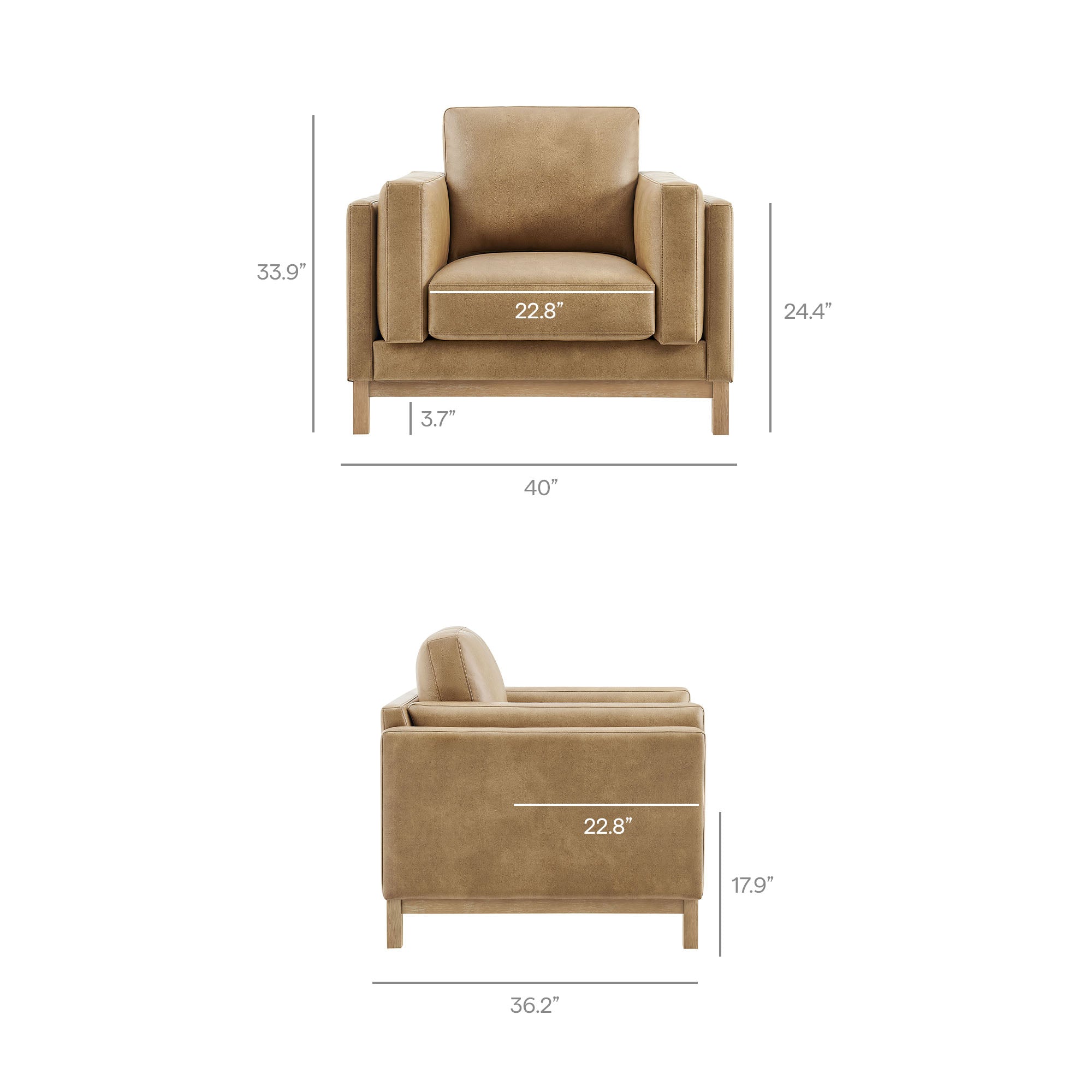 Modway Roscoe Vegan Leather Armchair