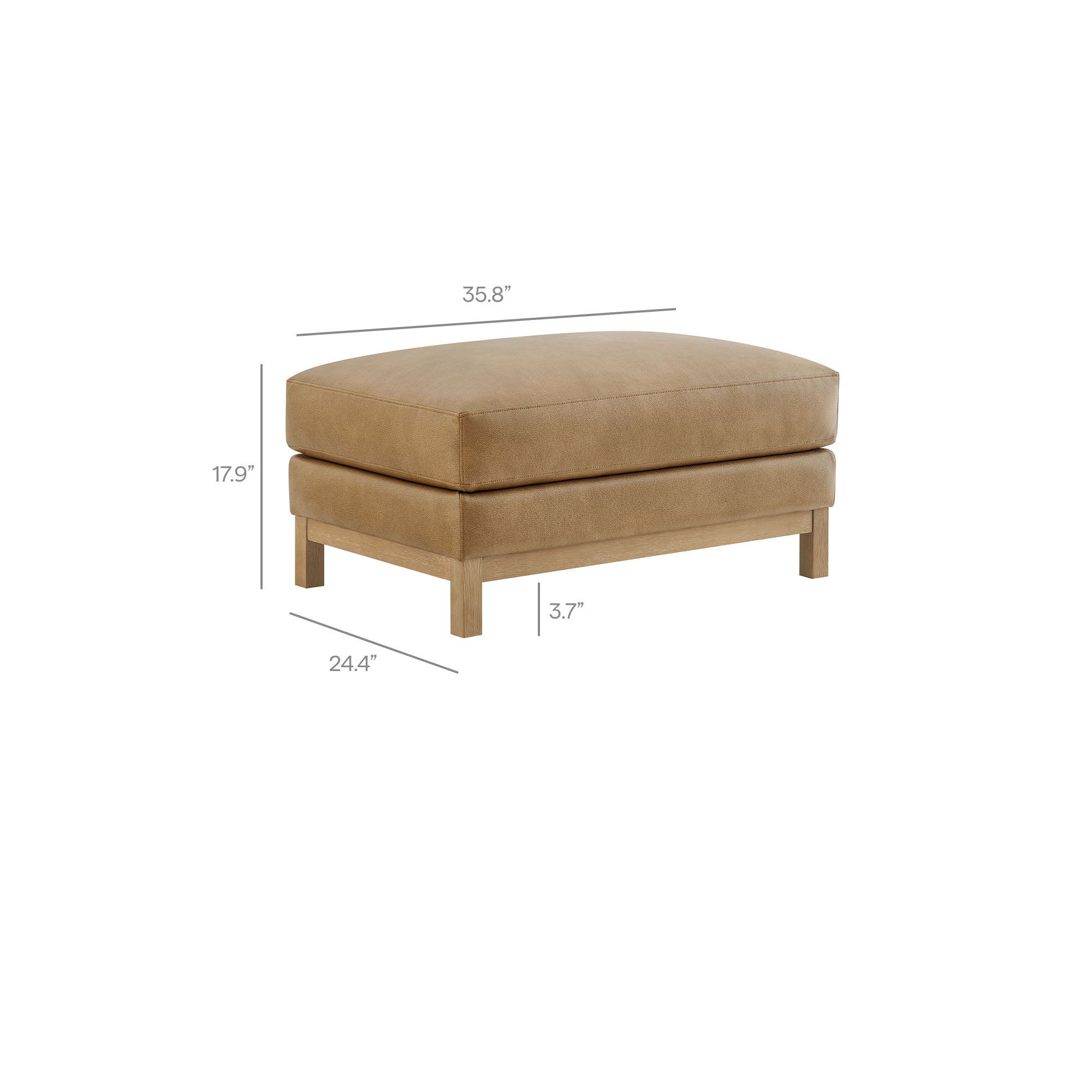 Modway Roscoe Vegan Leather Ottoman