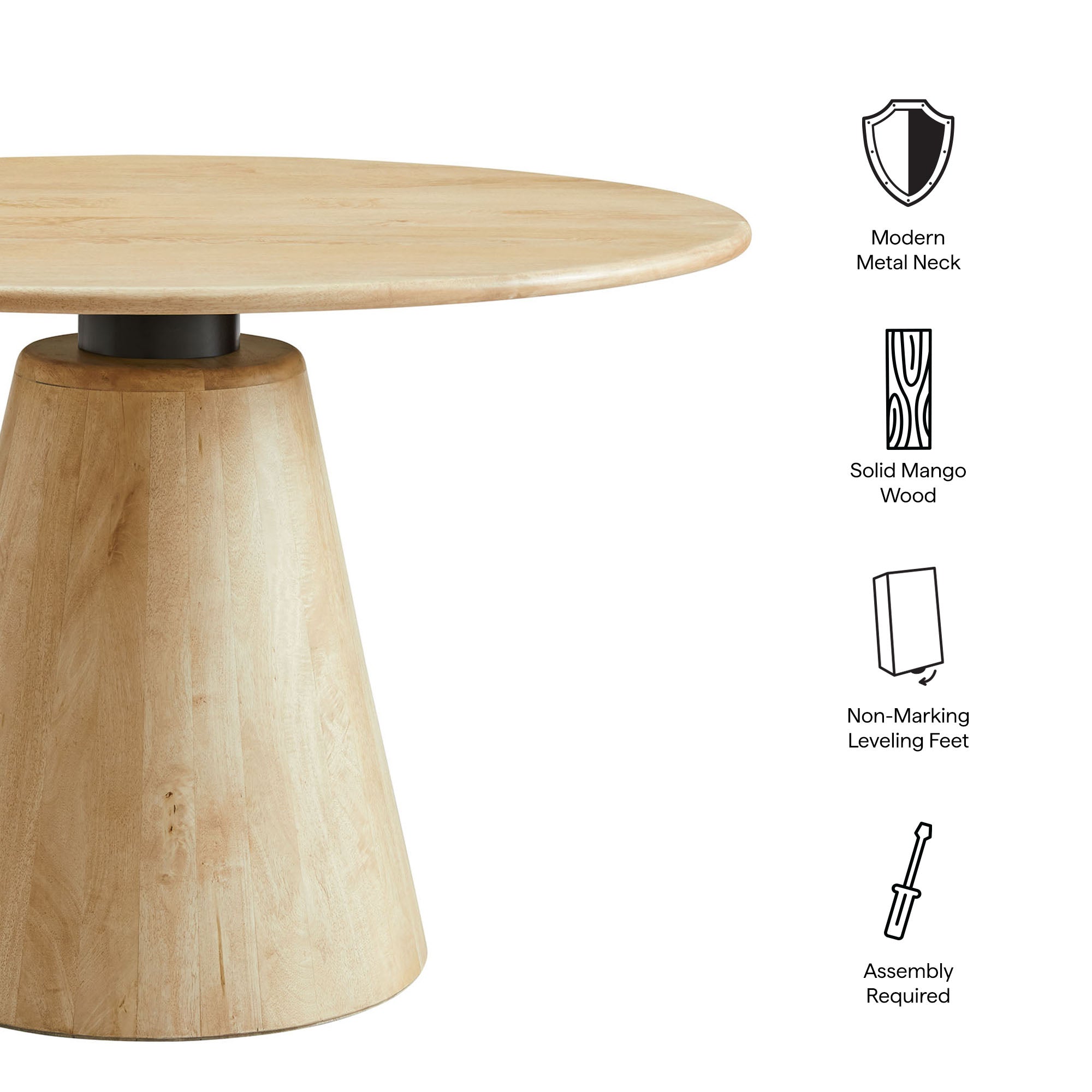 Modway Sabelle 47" Round Wood Dining Table