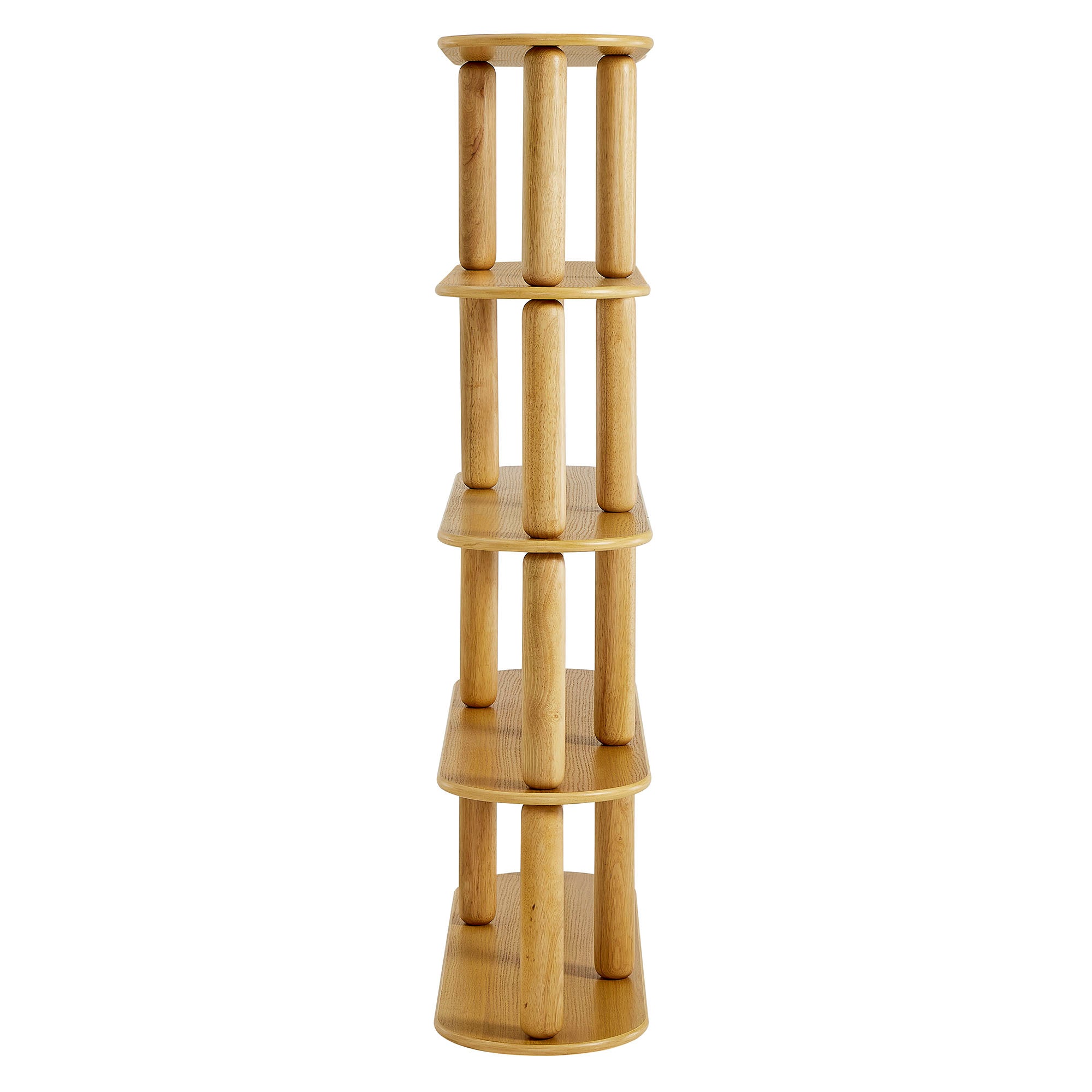 Modway Arcus 4-Tier Oval Wood Bookshelf
