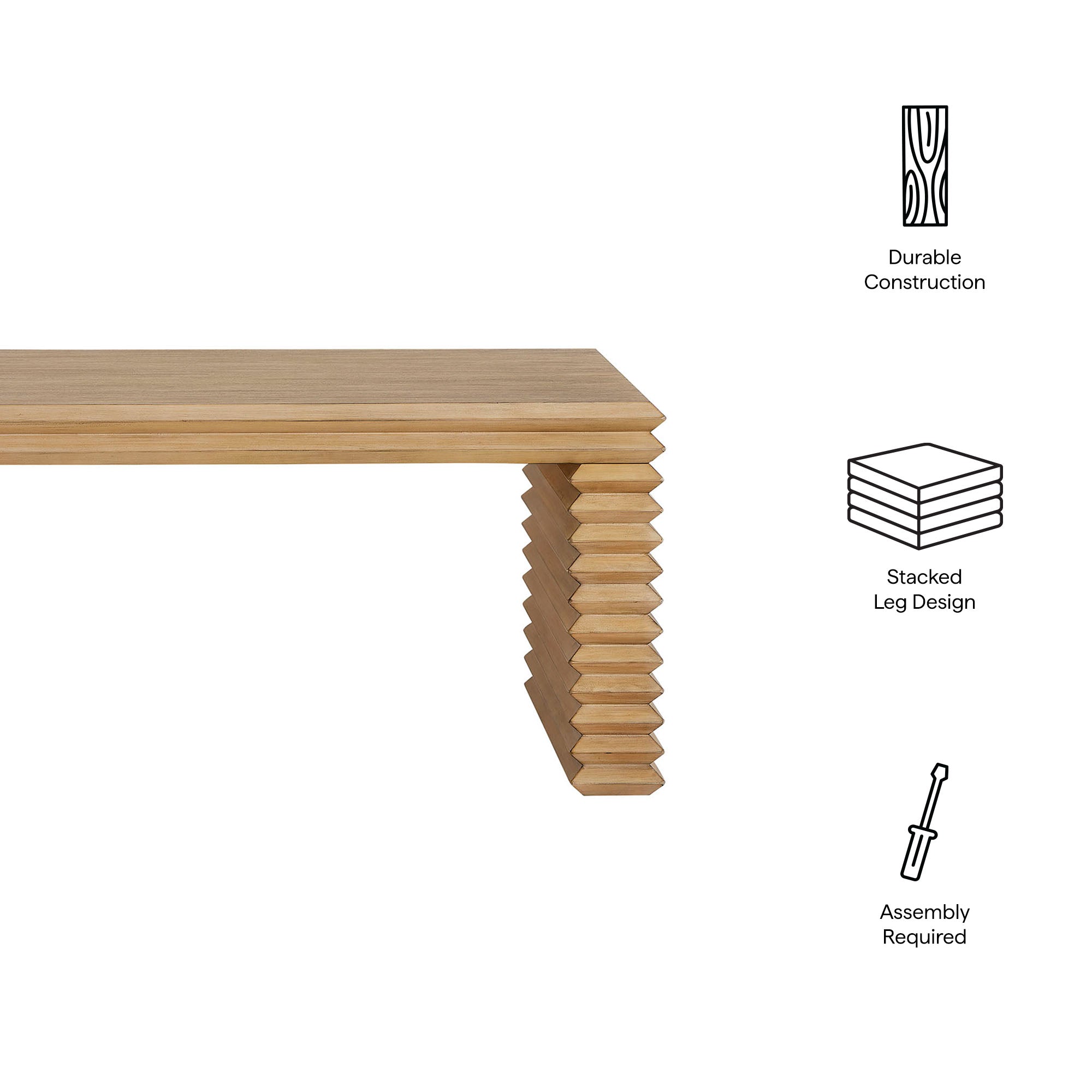 Modway Canto Rectangular Stacked Design Coffee Table